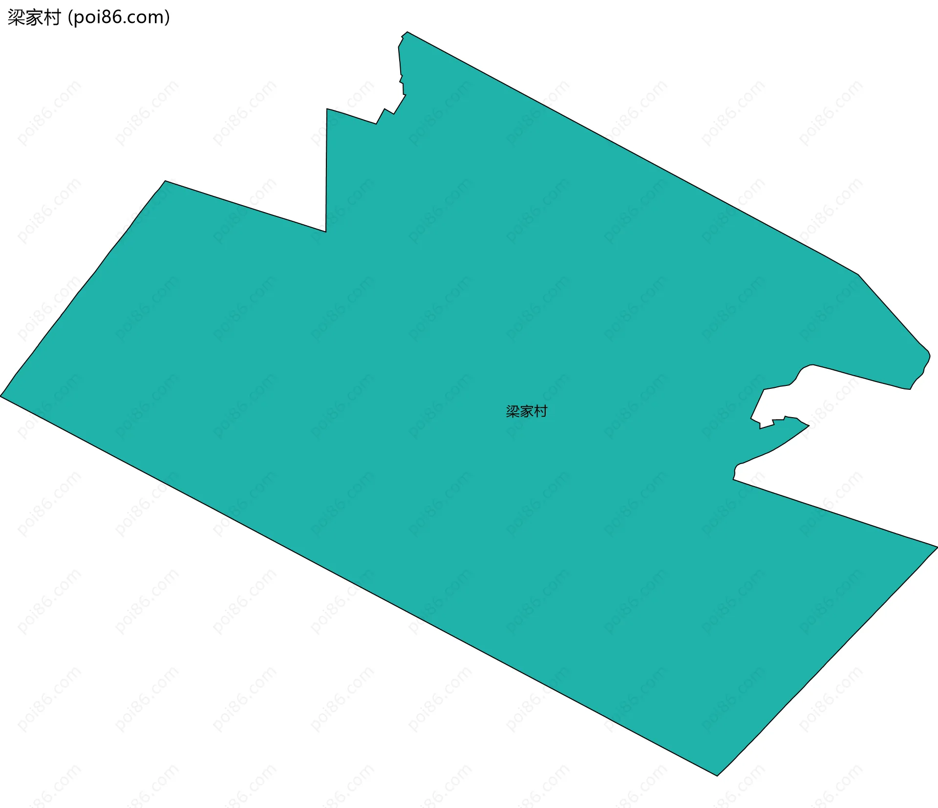 梁家村边界地图