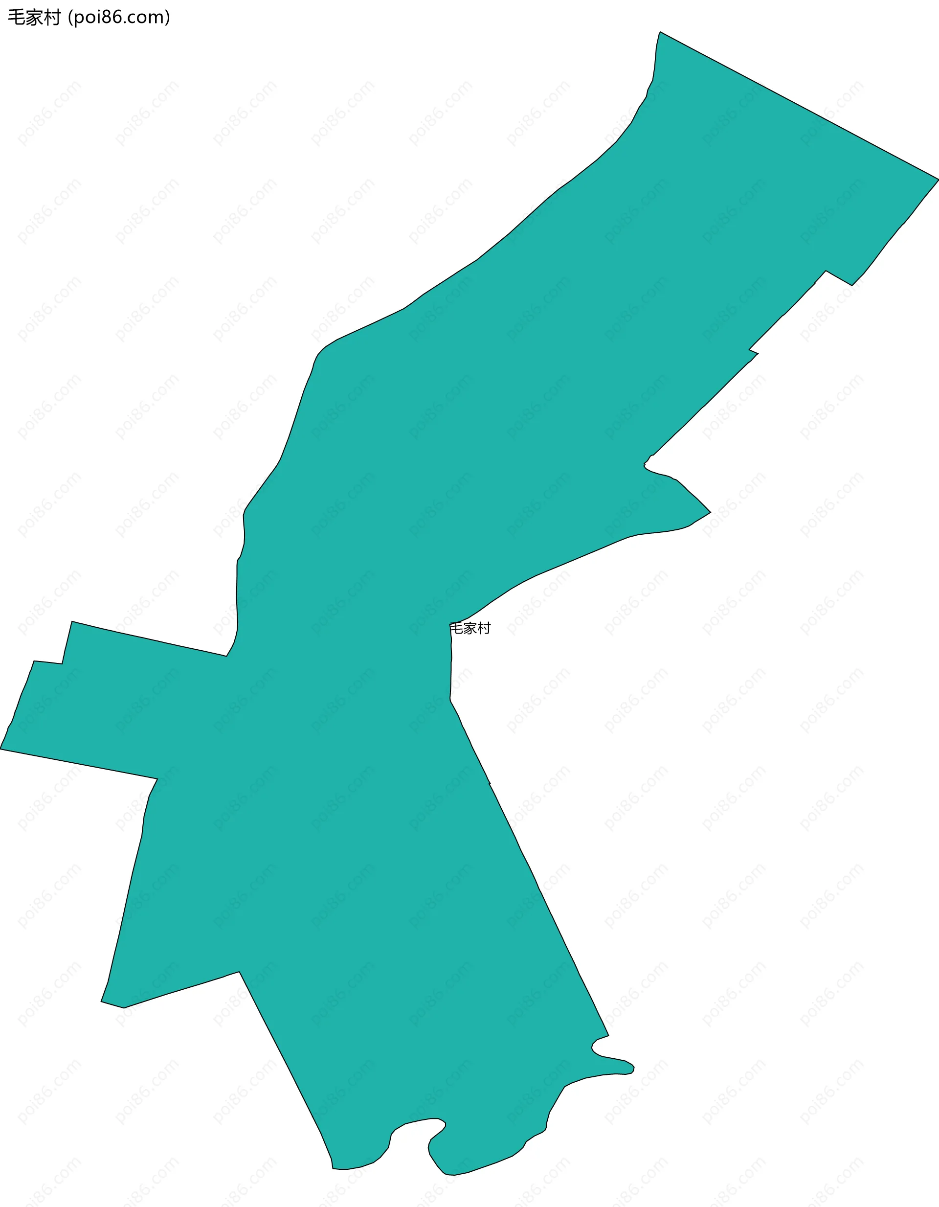 毛家村边界地图