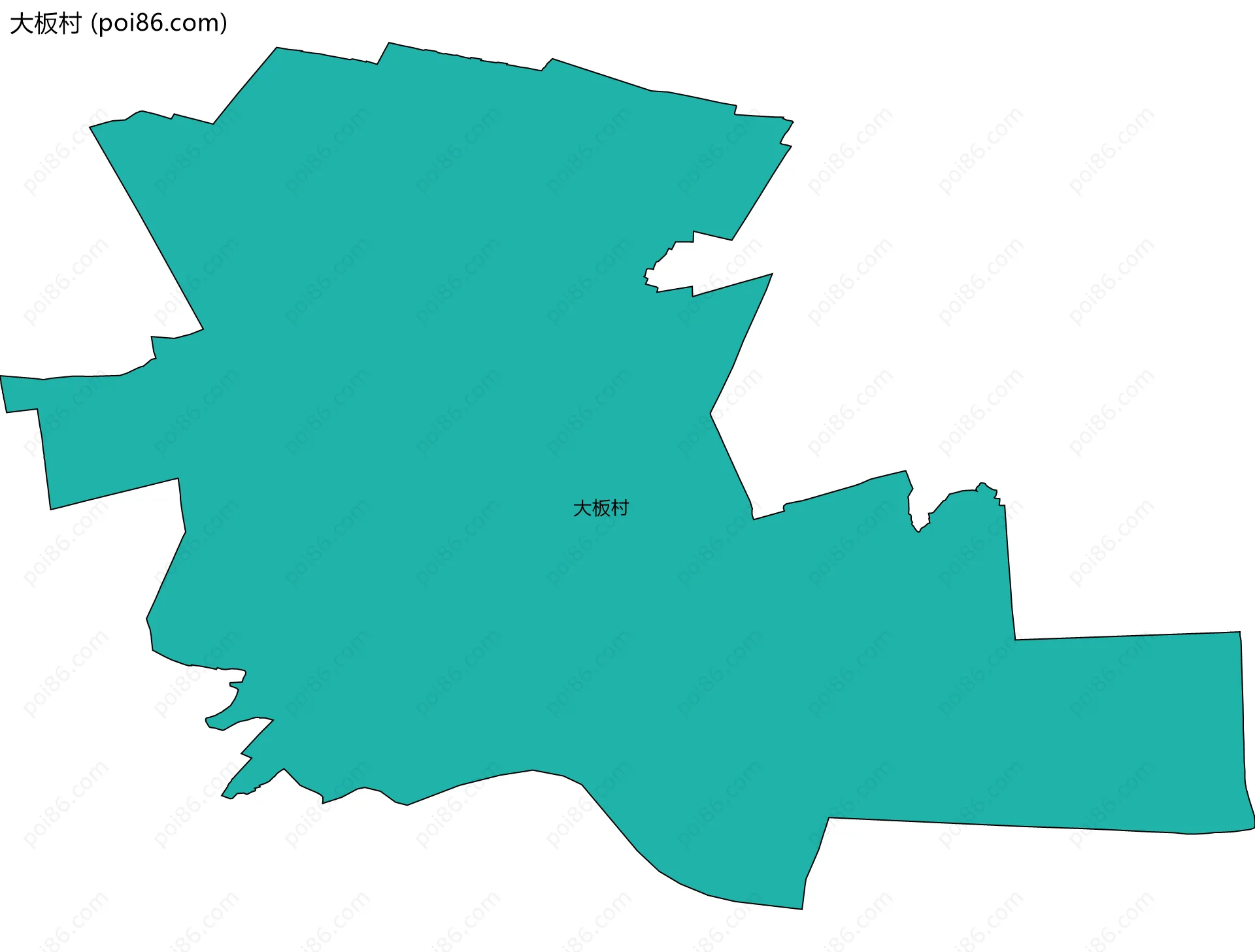 大板村边界地图