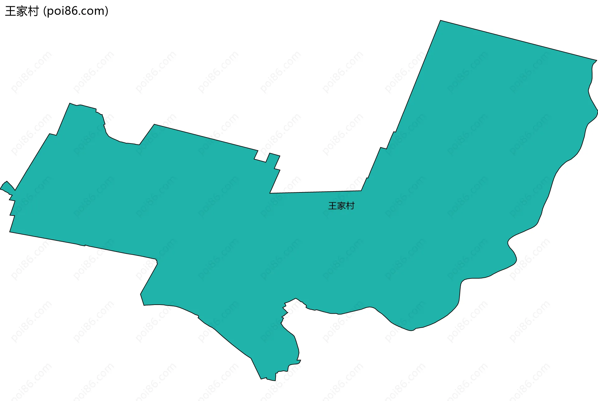 王家村边界地图