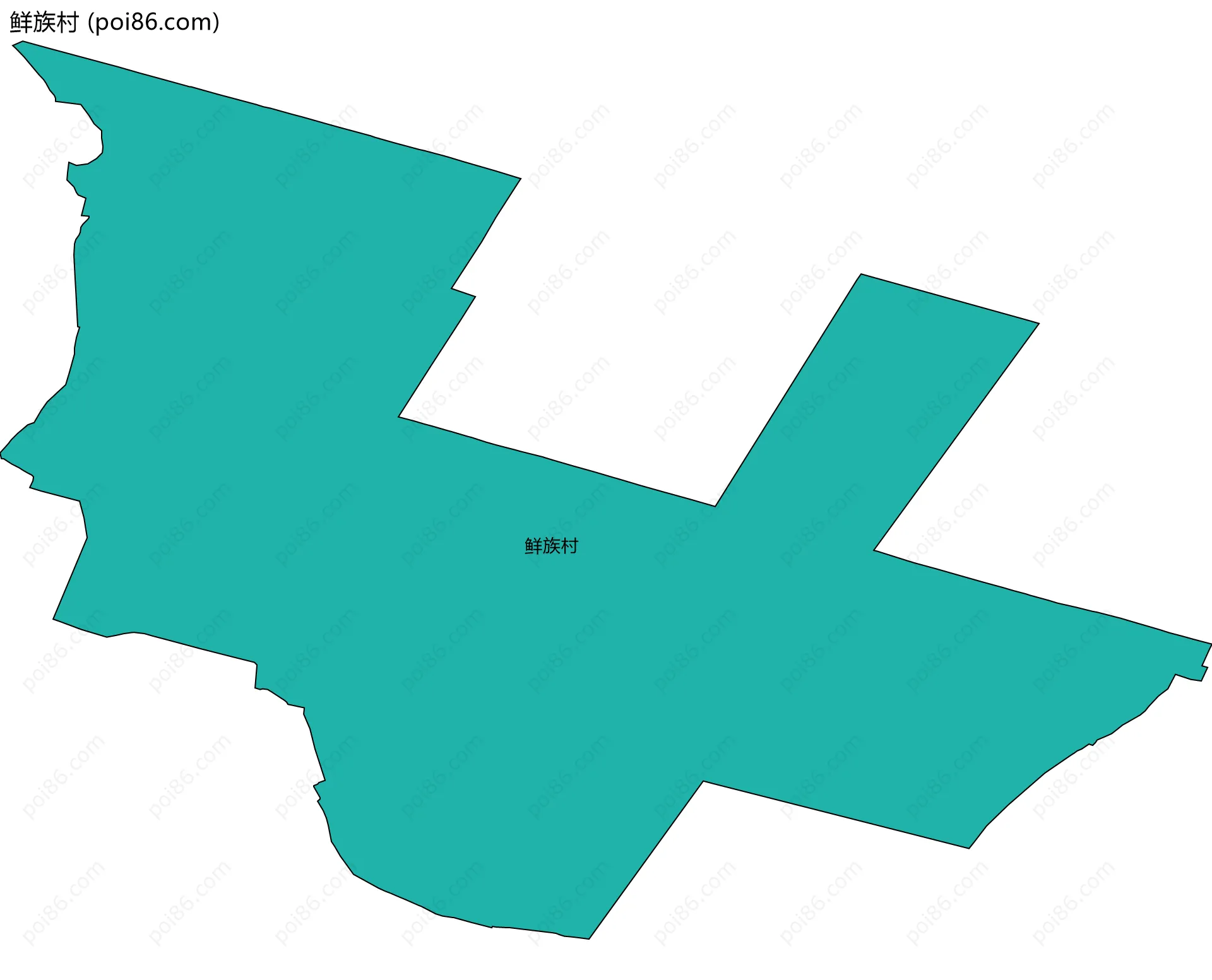 鲜族村边界地图