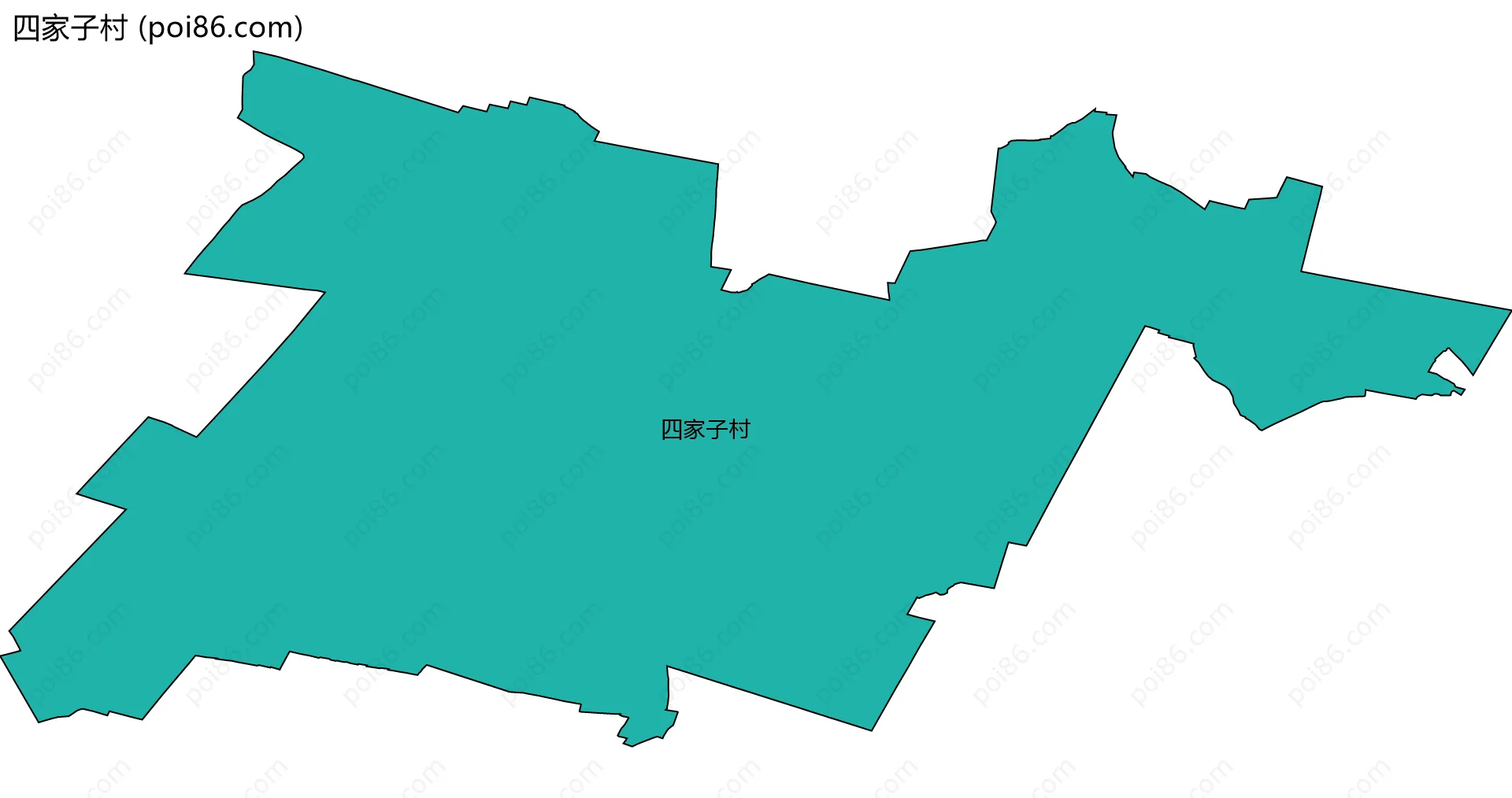 四家子村边界地图