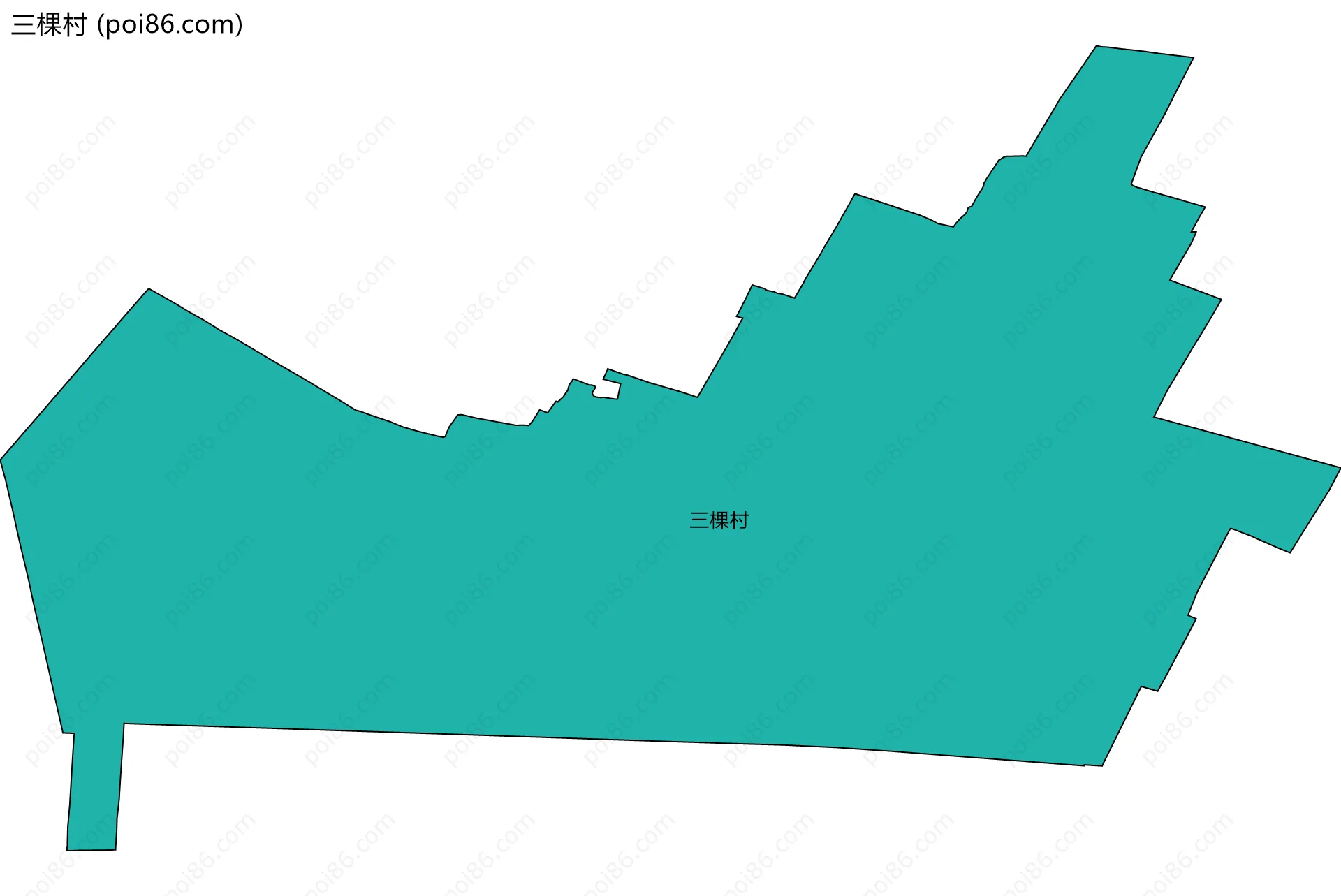 三棵村边界地图