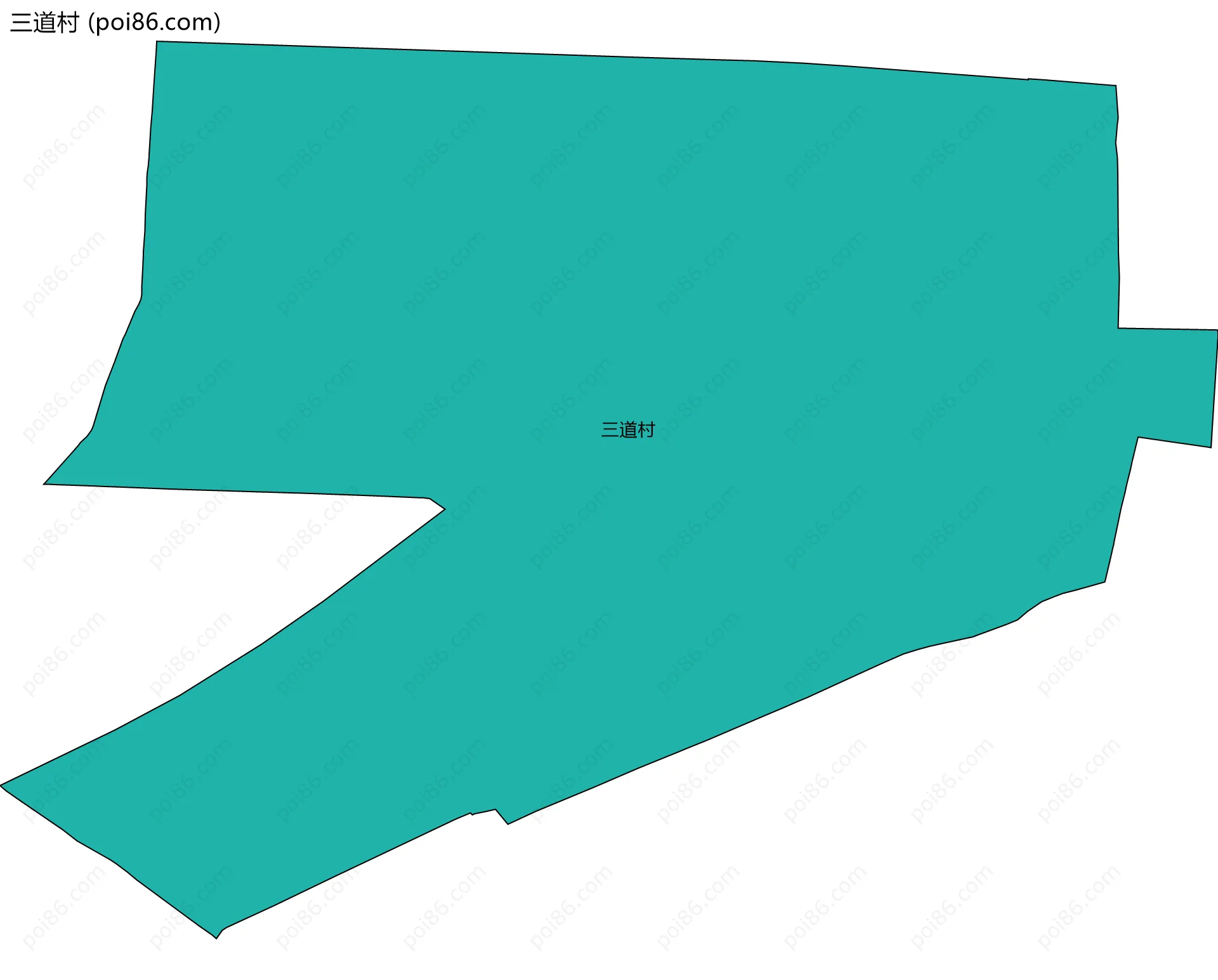 三道村边界地图