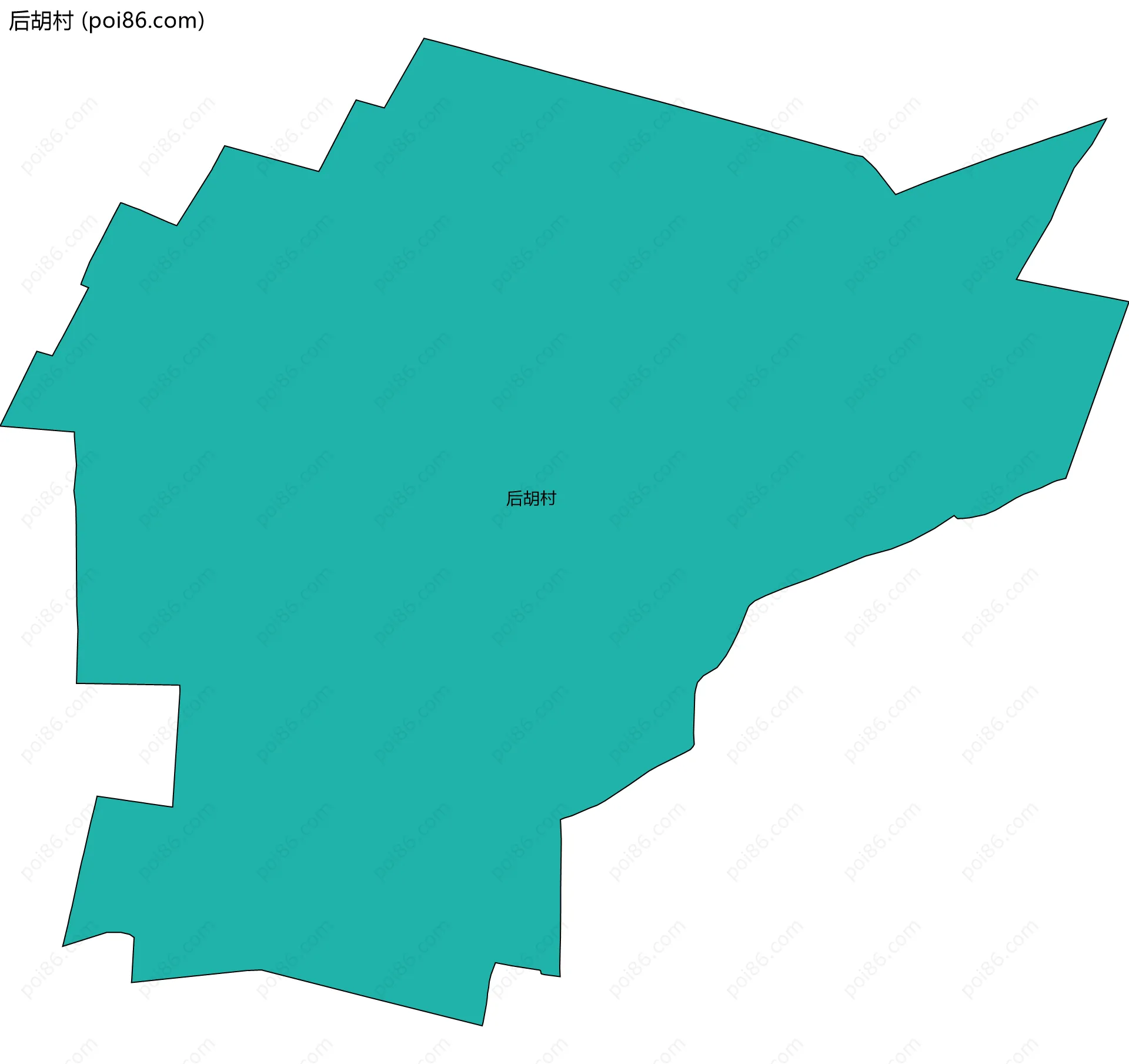 后胡村边界地图