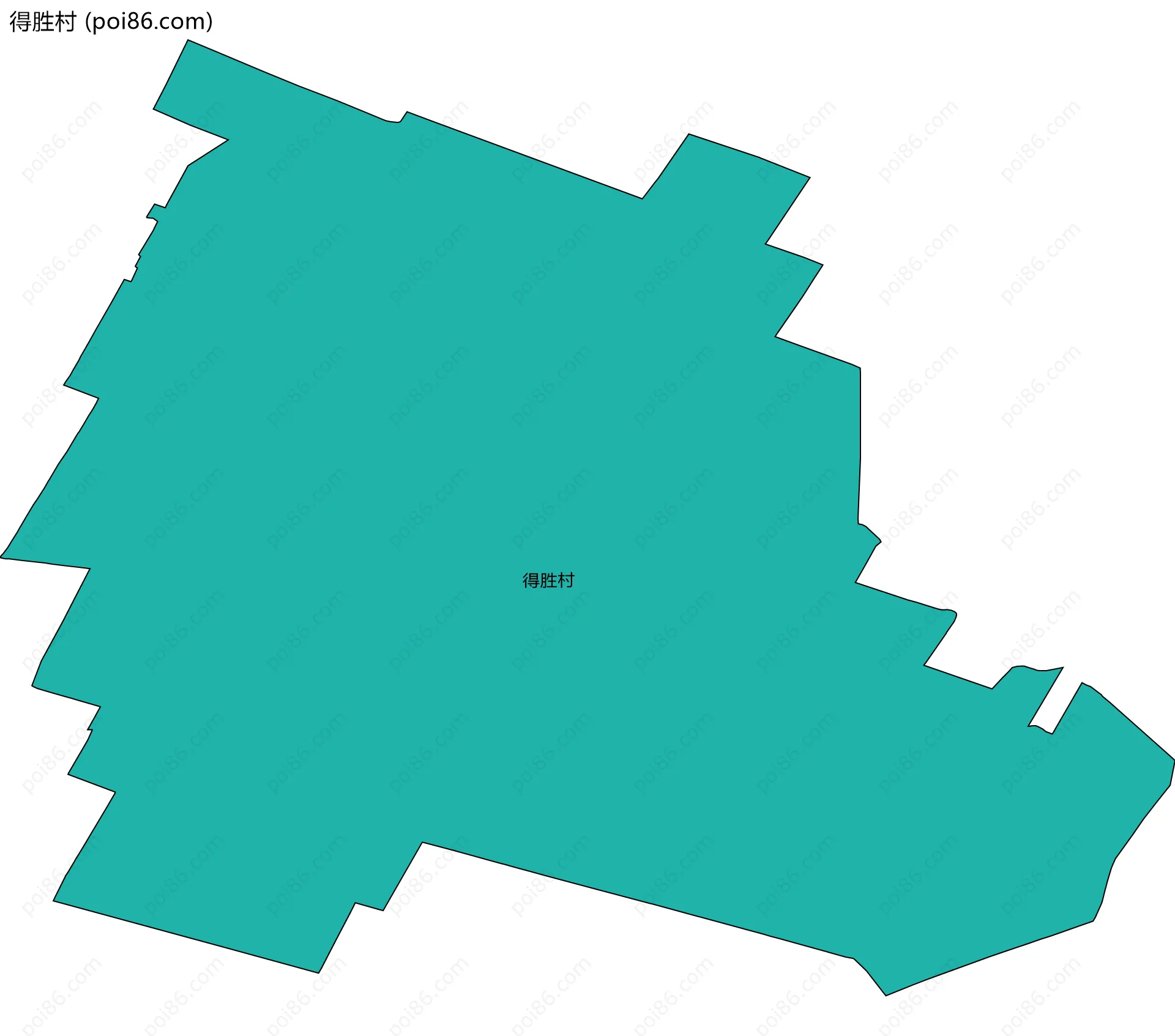得胜村边界地图