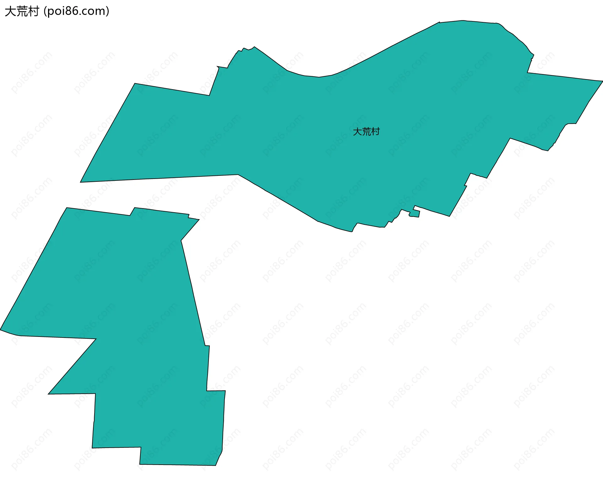 大荒村边界地图