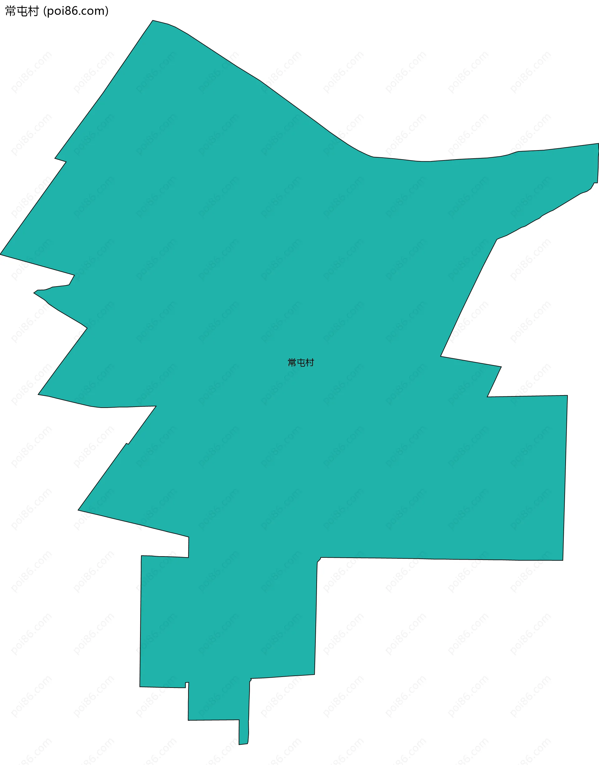 常屯村边界地图