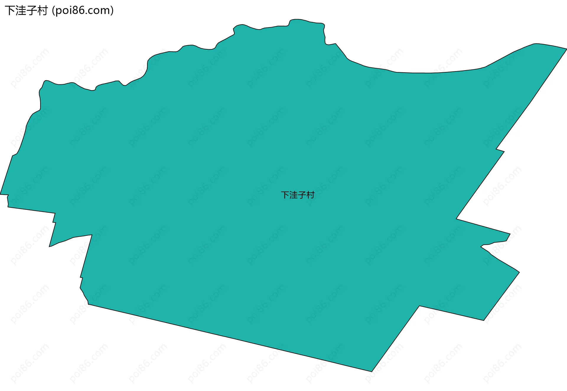 下洼子村边界地图