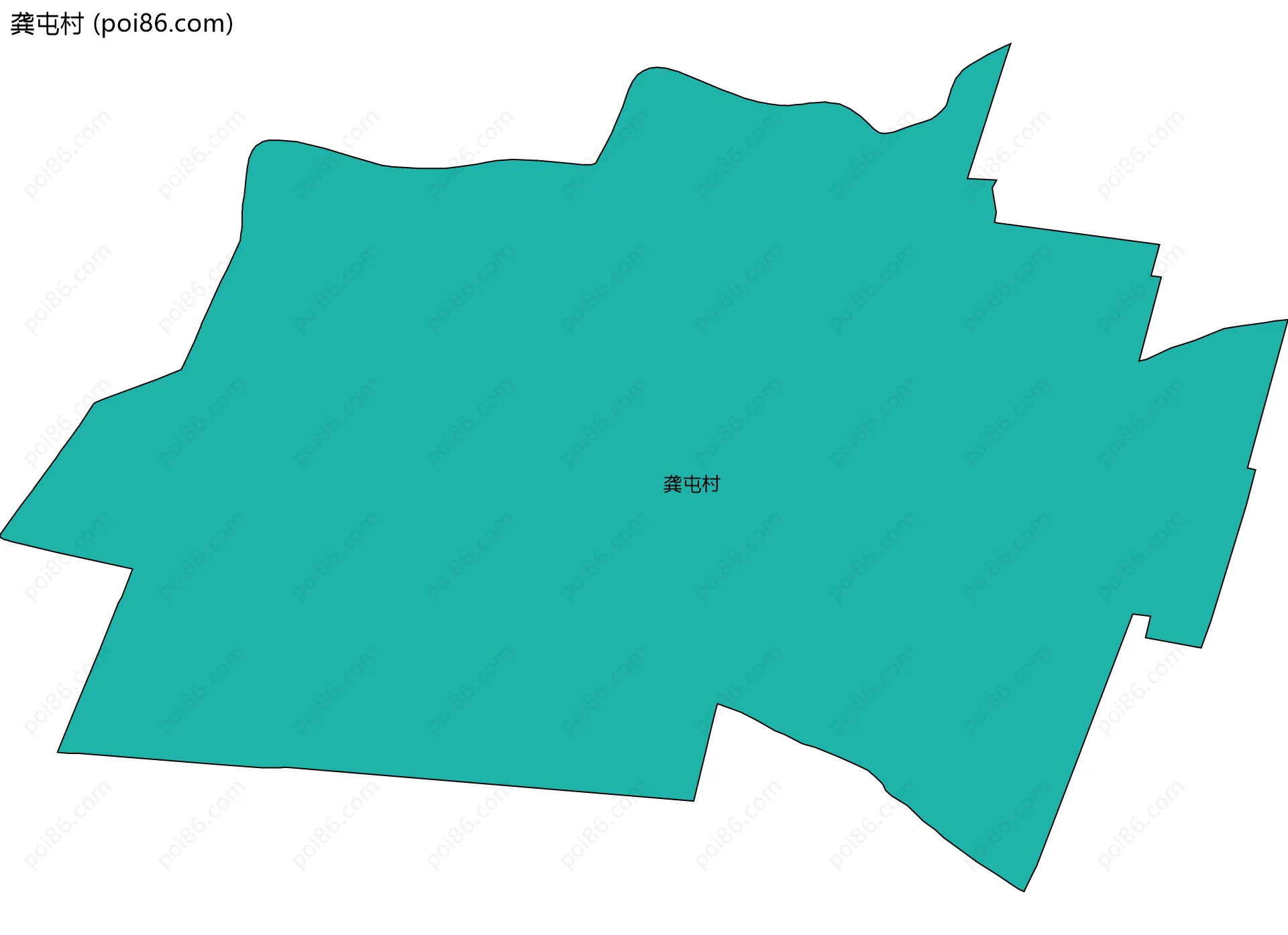 龚屯村边界地图