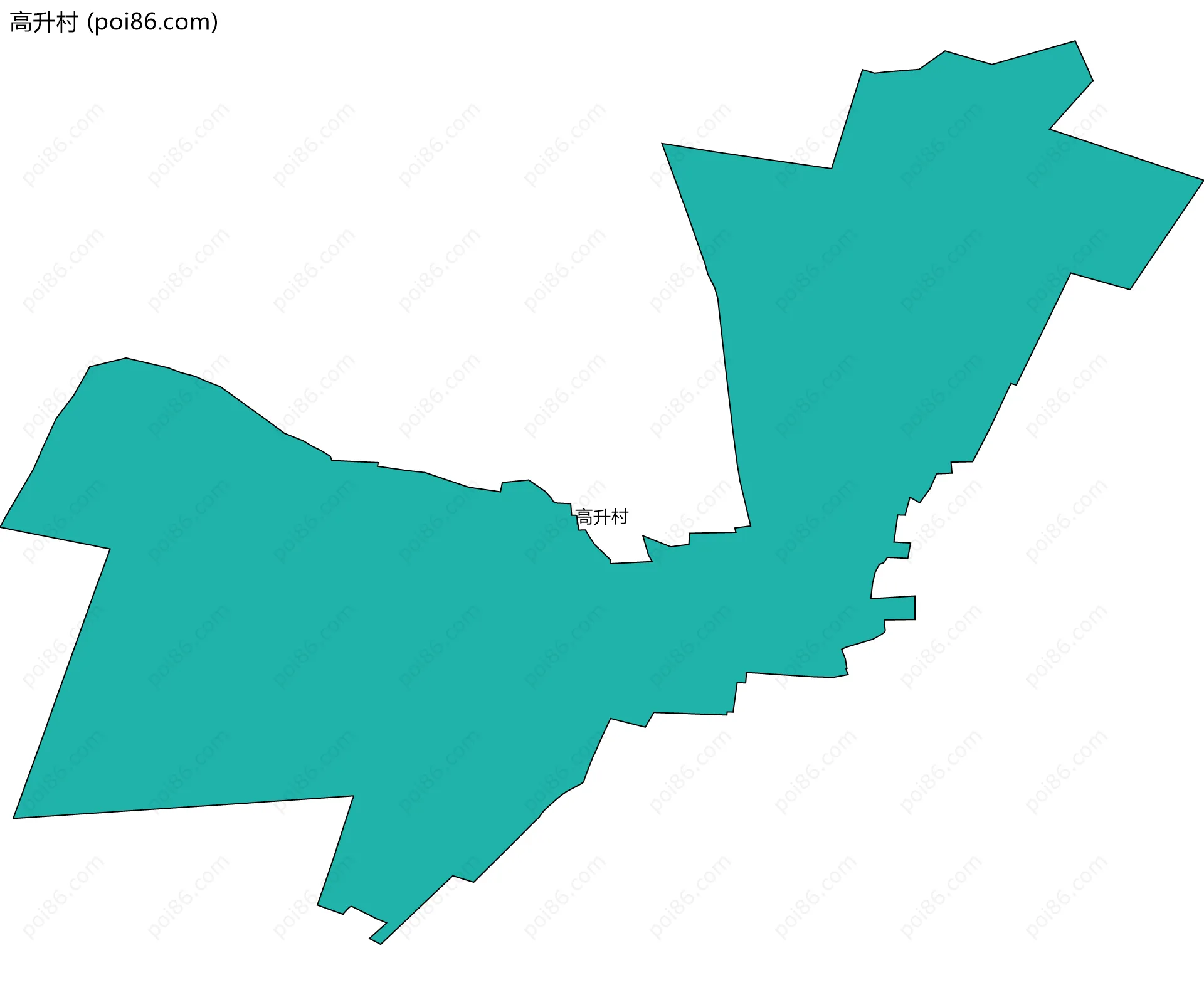 高升村边界地图