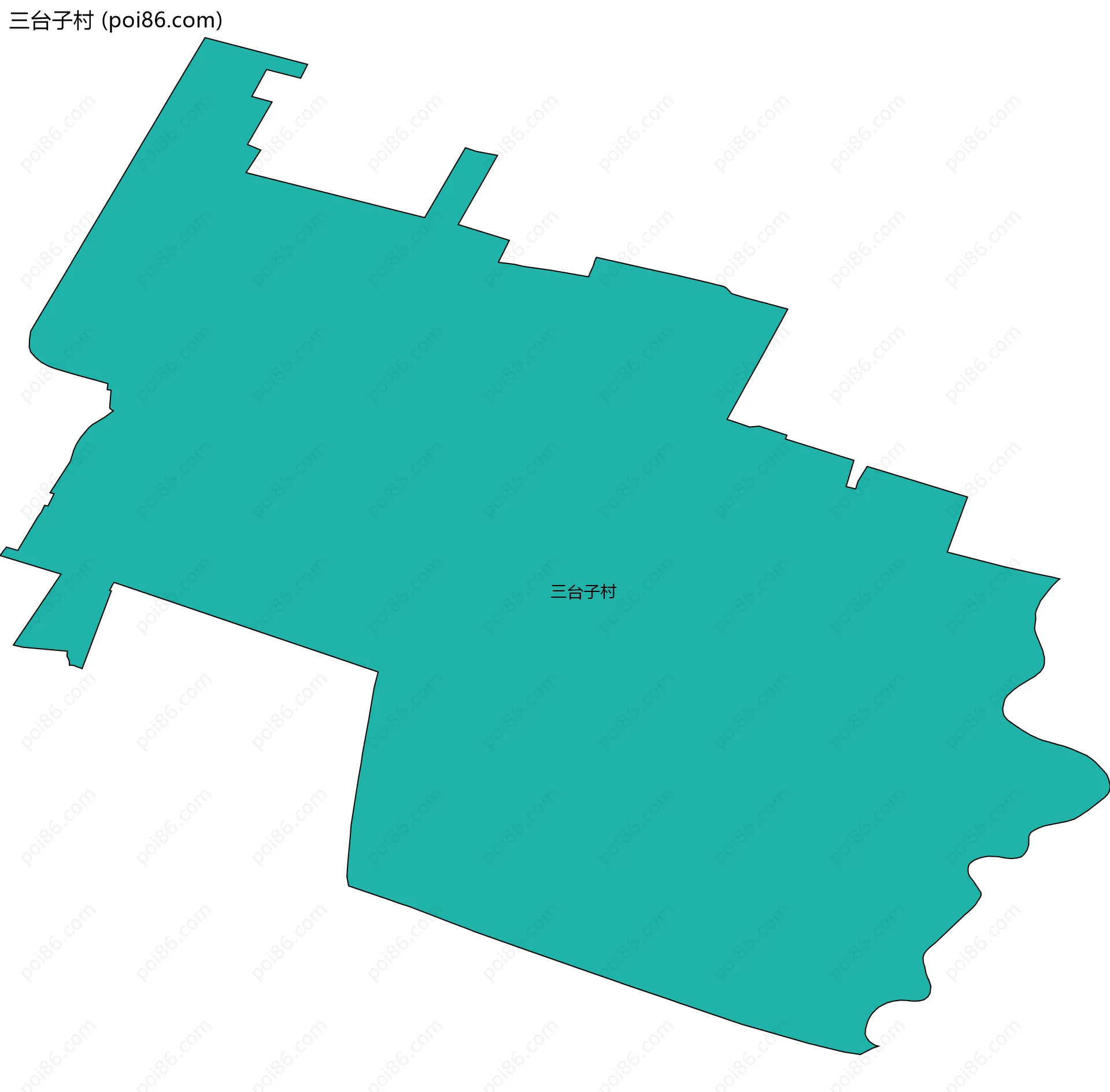 三台子村边界地图