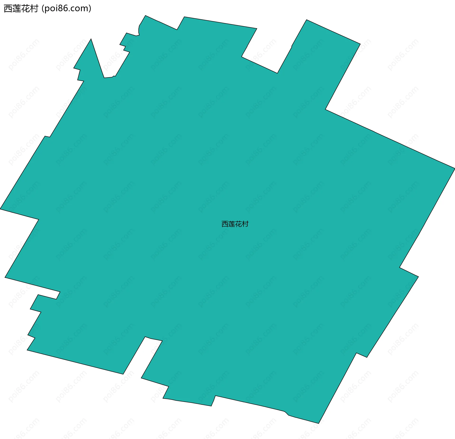 西莲花村边界地图
