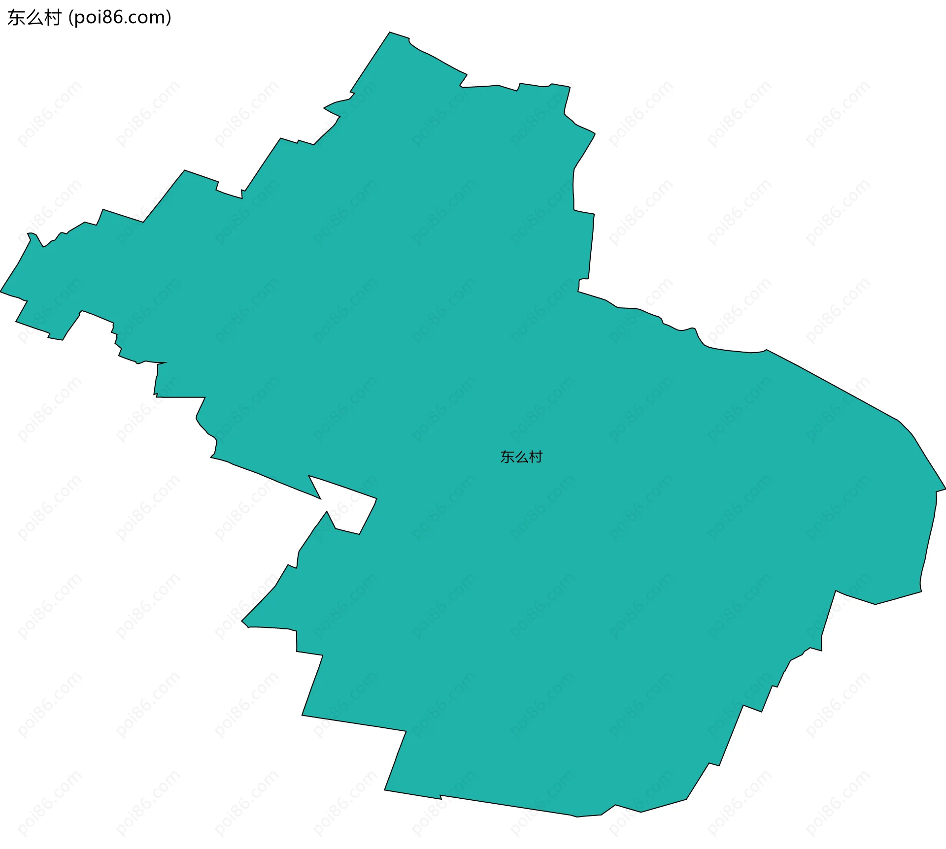 东么村边界地图