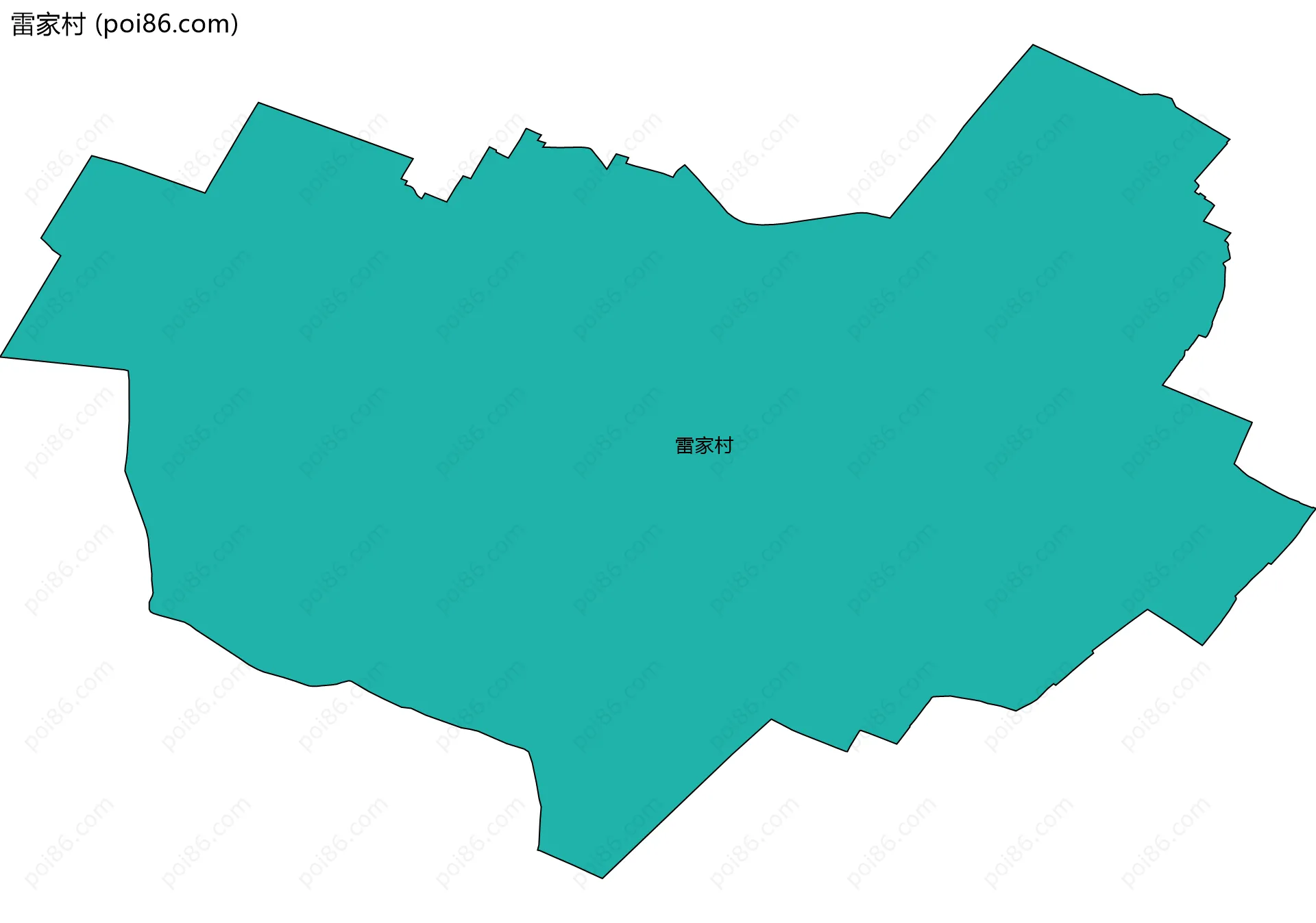 雷家村边界地图