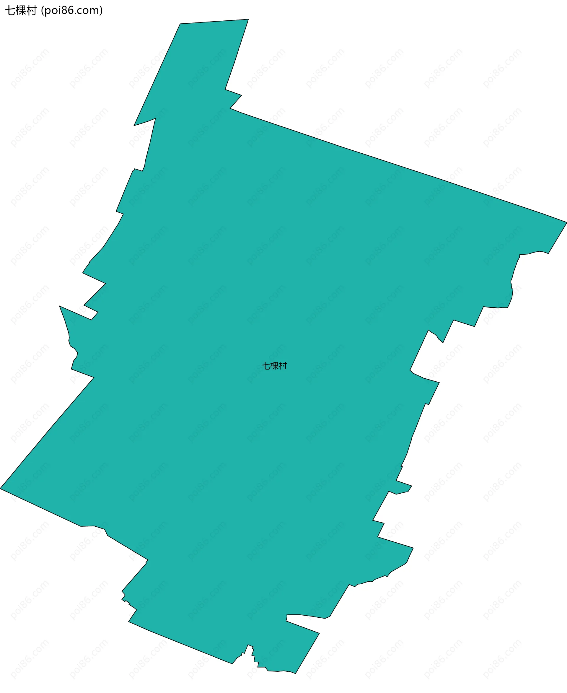 七棵村边界地图