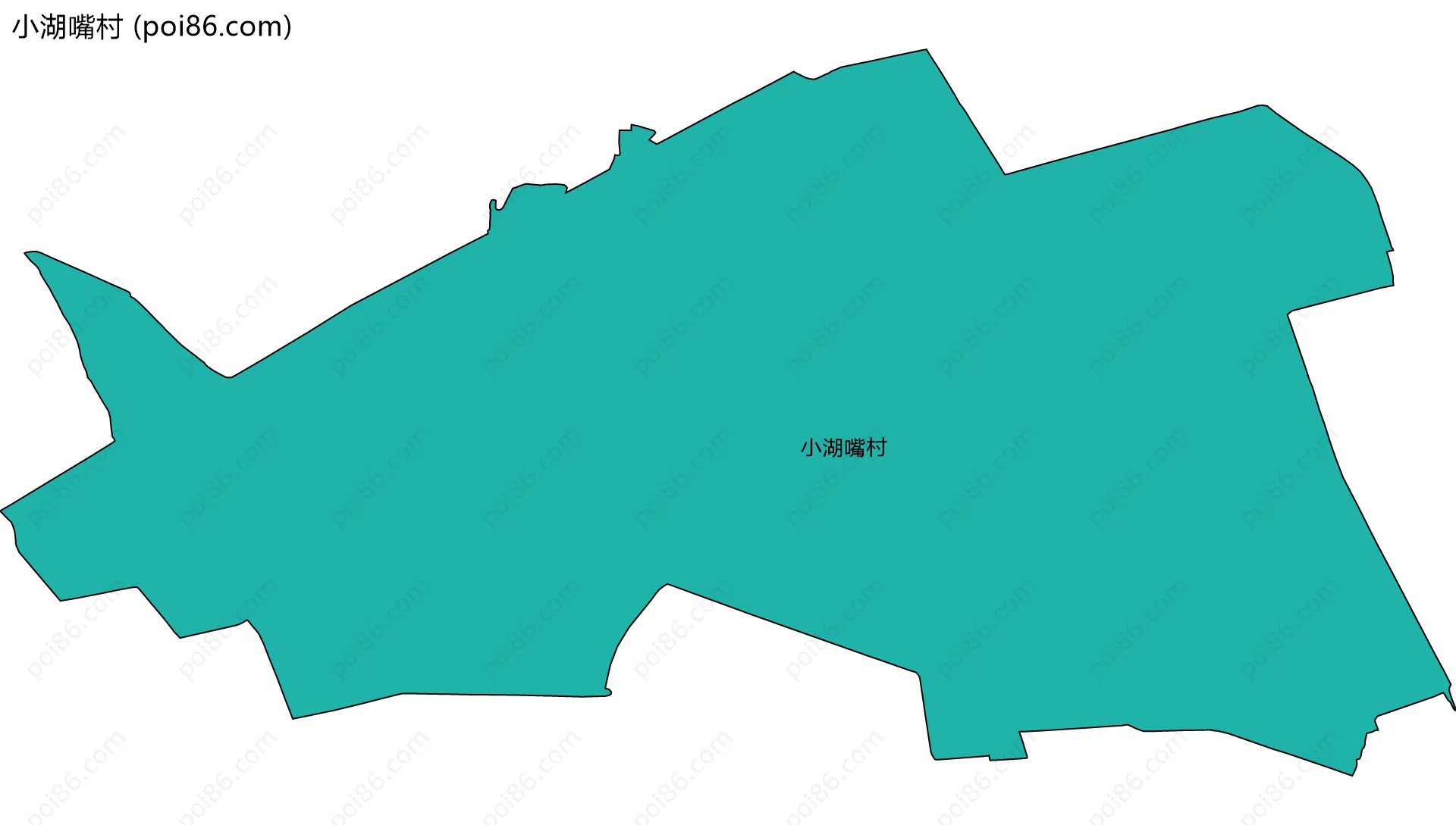 小湖嘴村边界地图