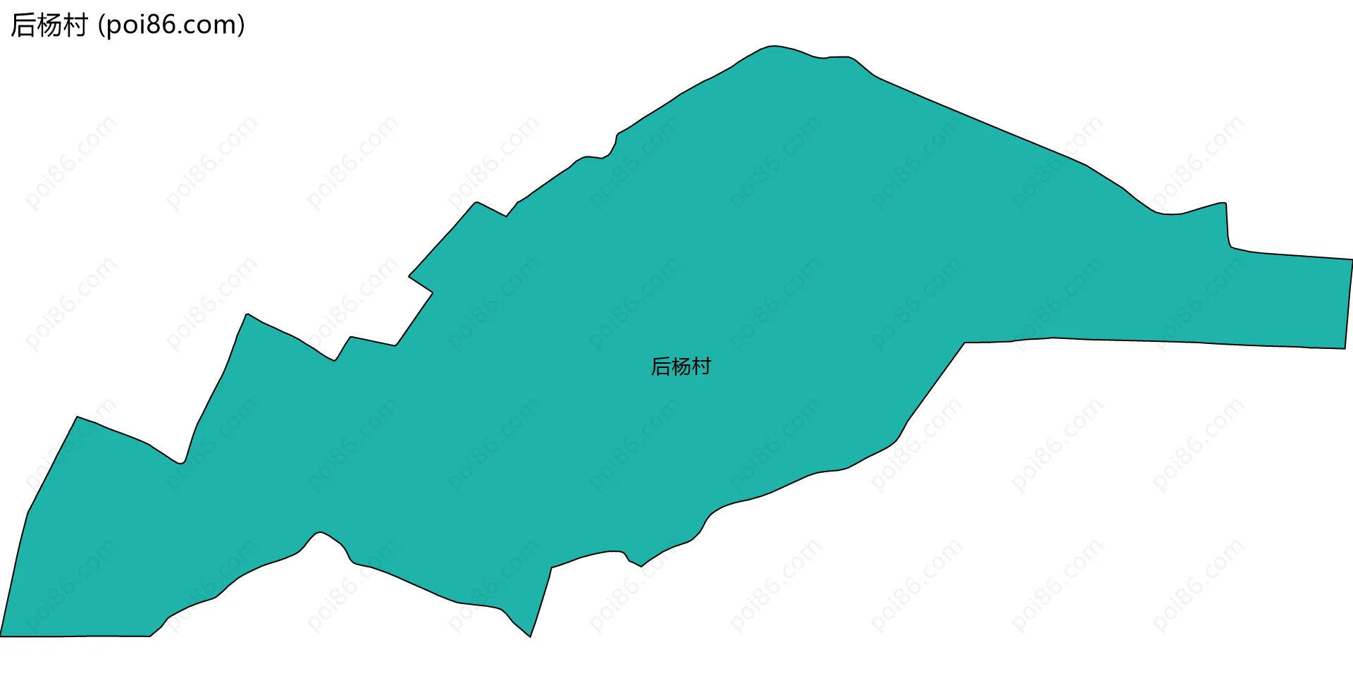 后杨村边界地图