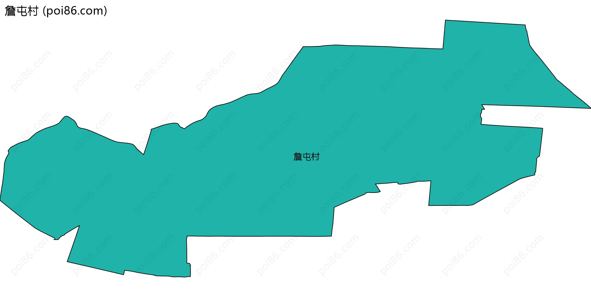 詹屯村边界地图