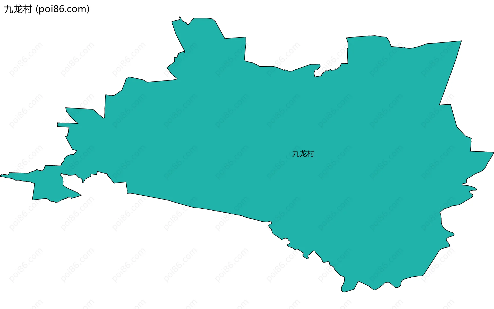 九龙村边界地图