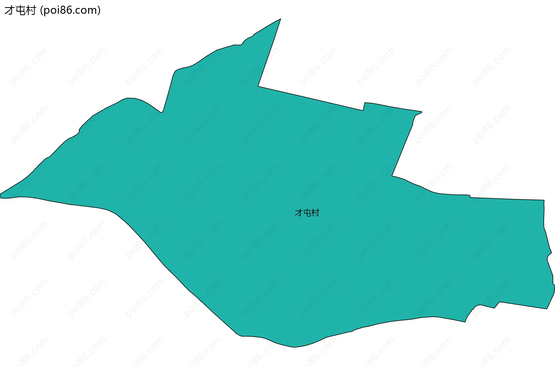 才屯村边界地图