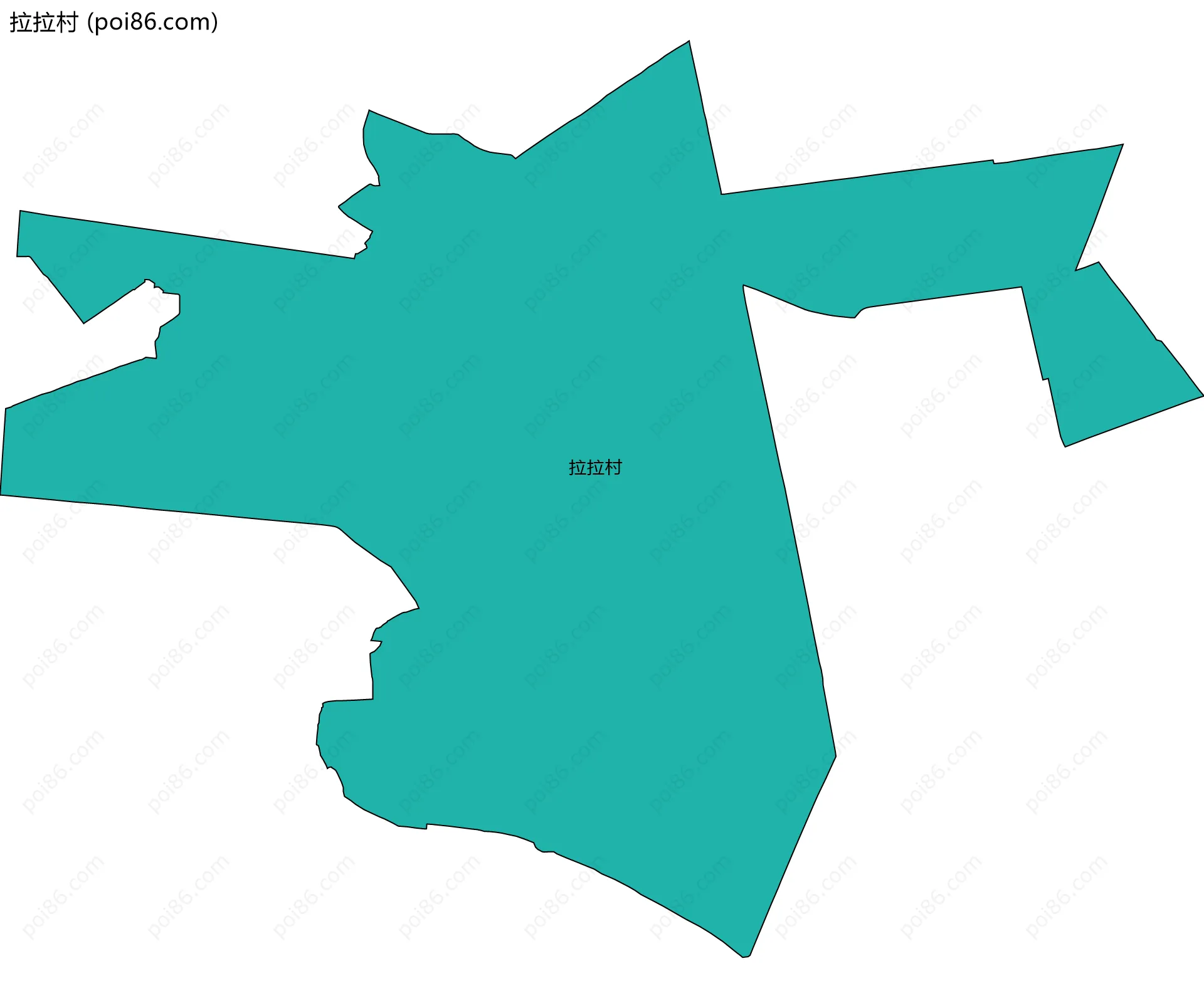 拉拉村边界地图
