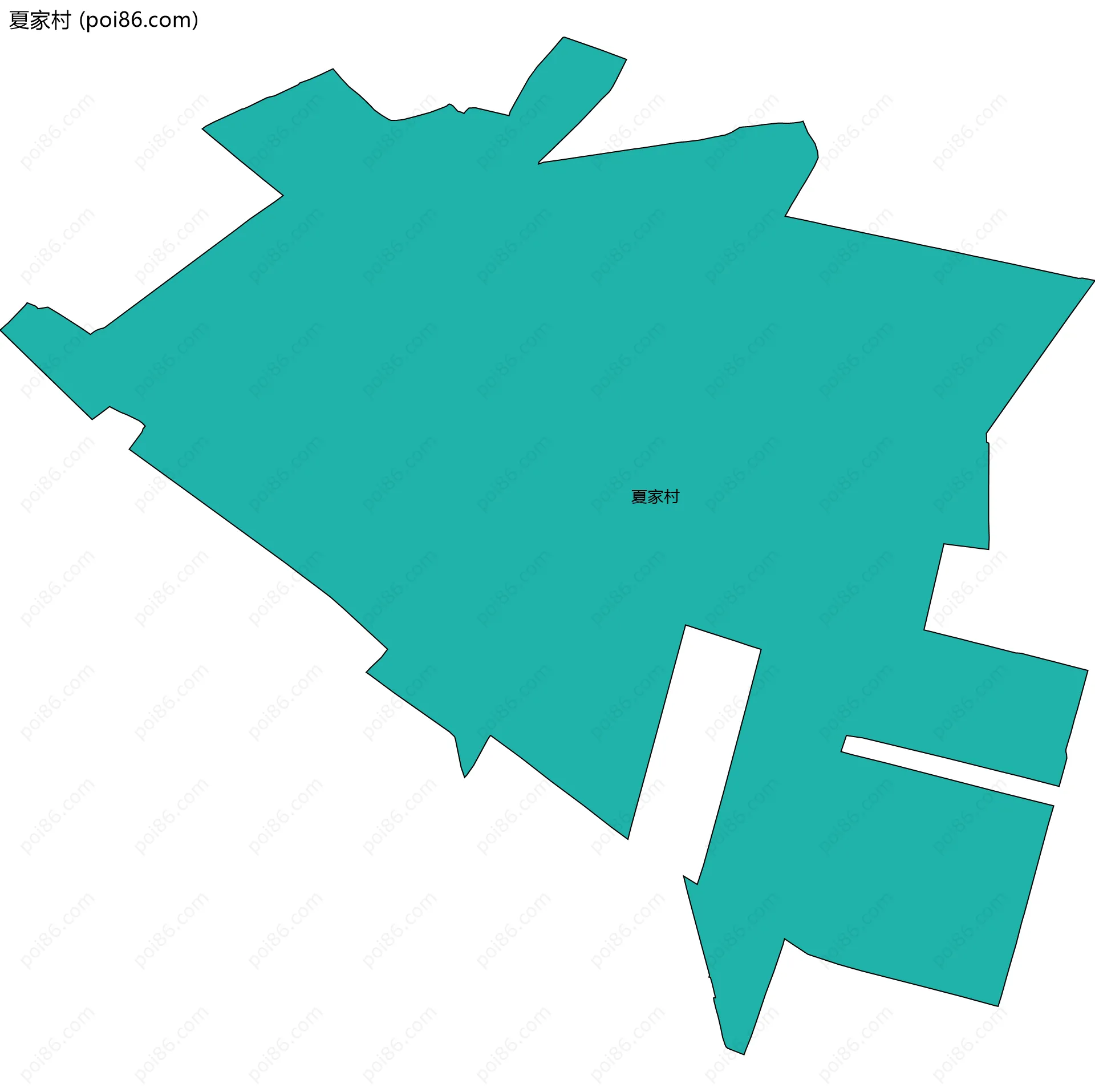 夏家村边界地图