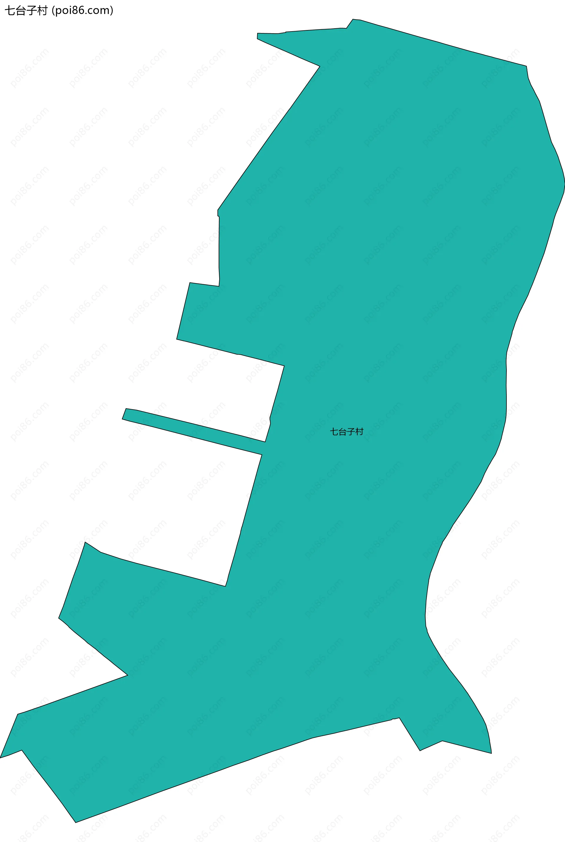 七台子村边界地图