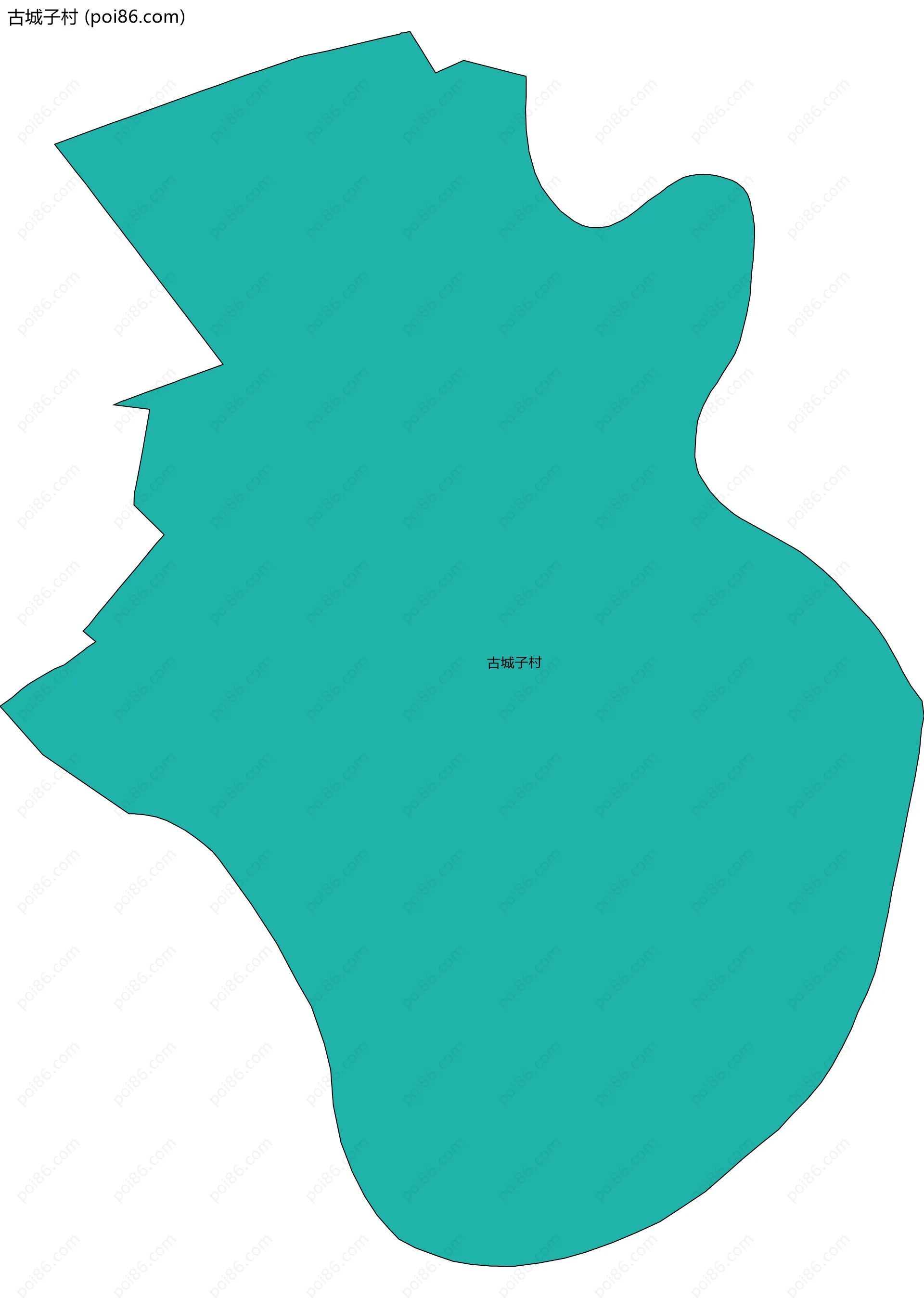 古城子村边界地图