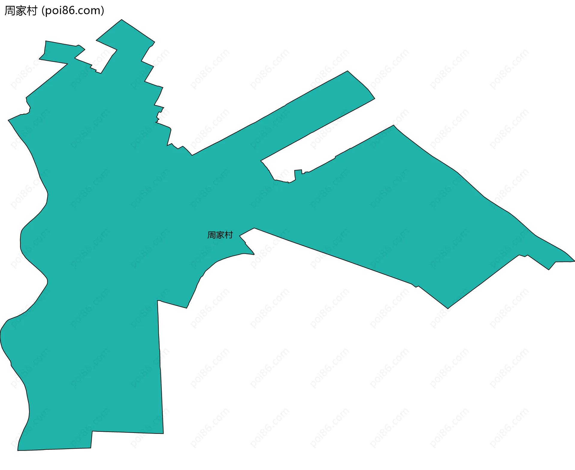 周家村边界地图