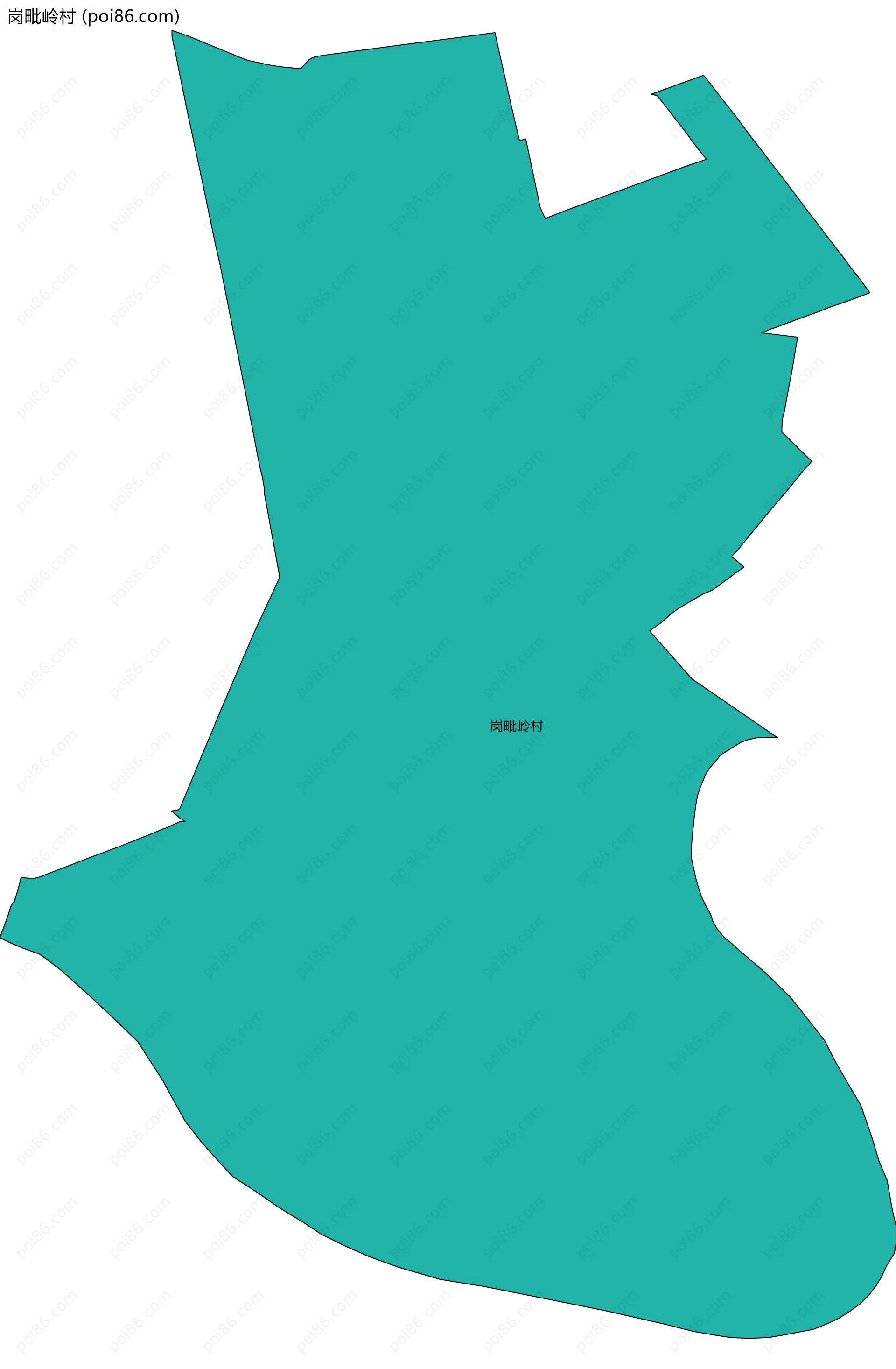 岗毗岭村边界地图