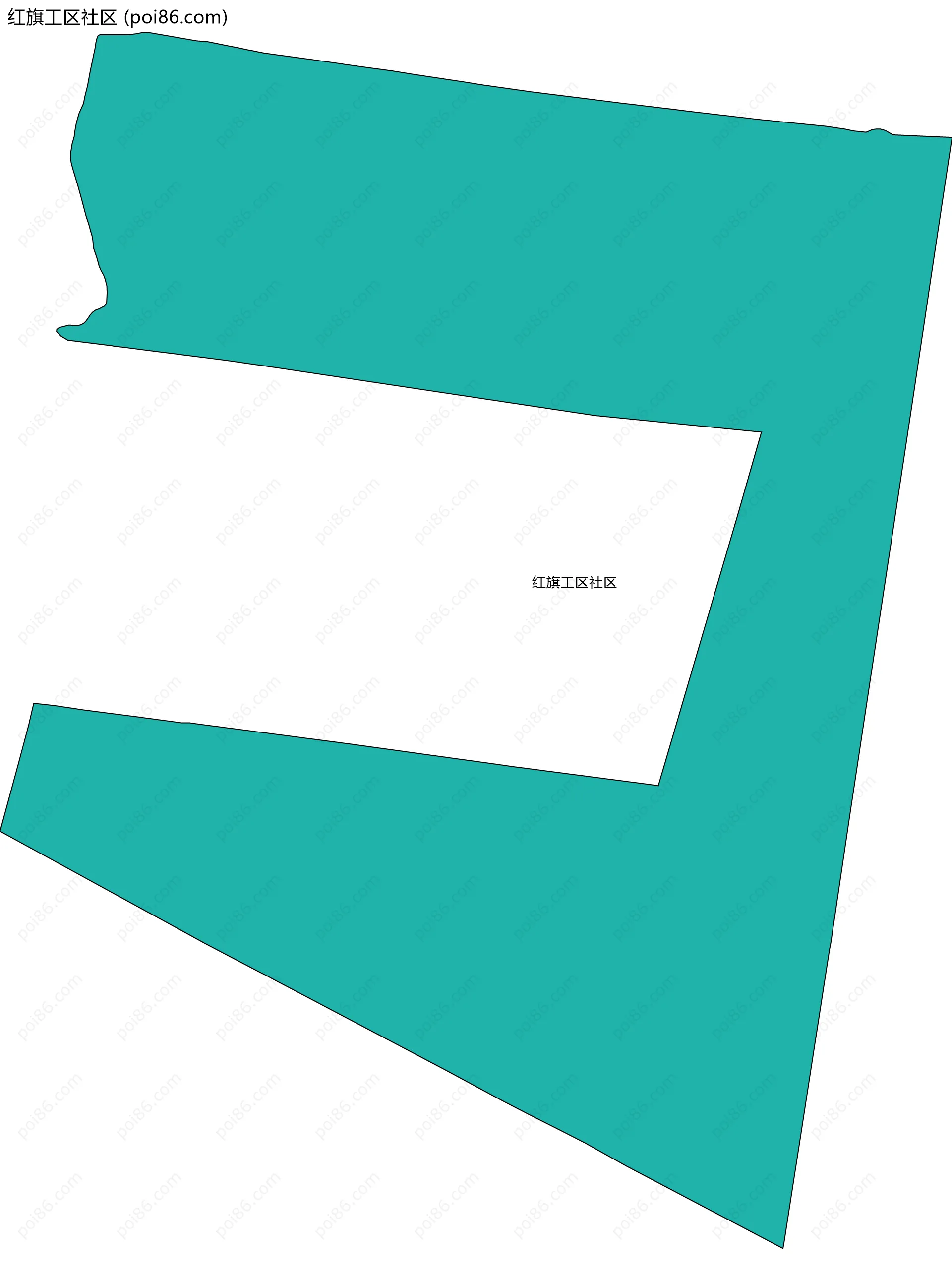 红旗工区社区边界地图