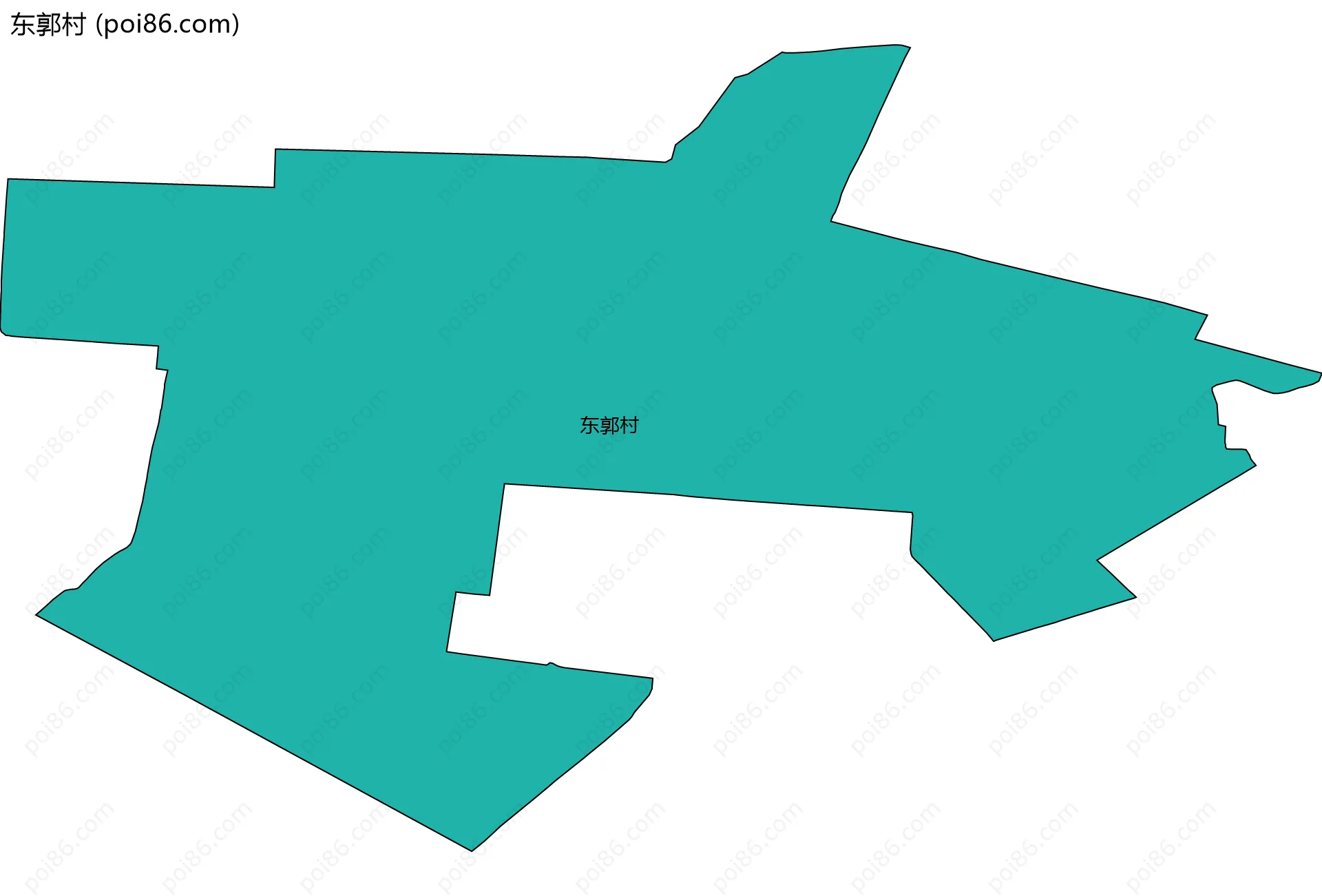 东郭村边界地图