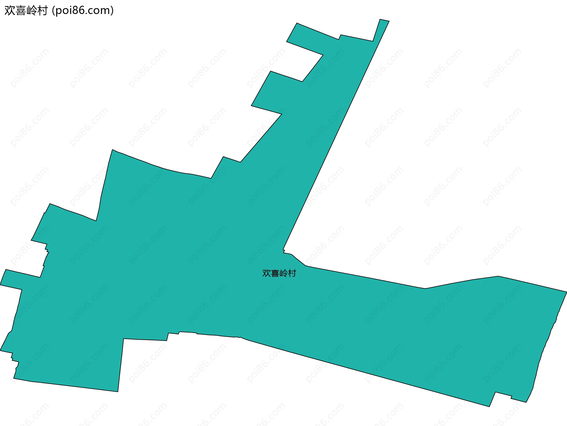欢喜岭村边界地图