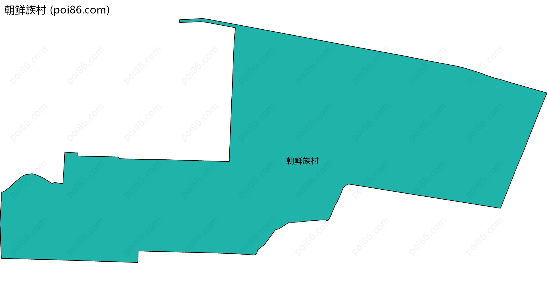 朝鲜族村边界地图