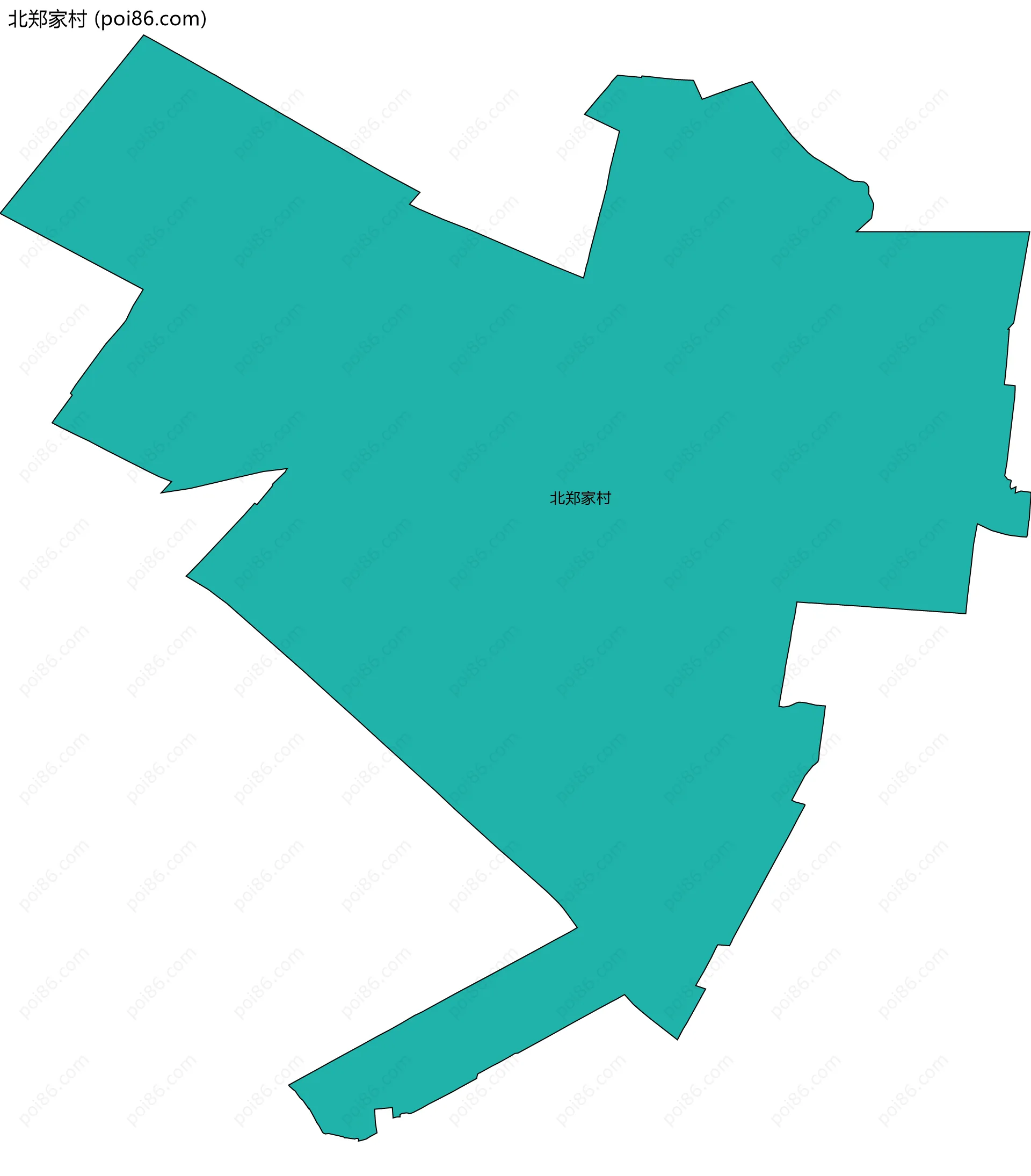 北郑家村边界地图