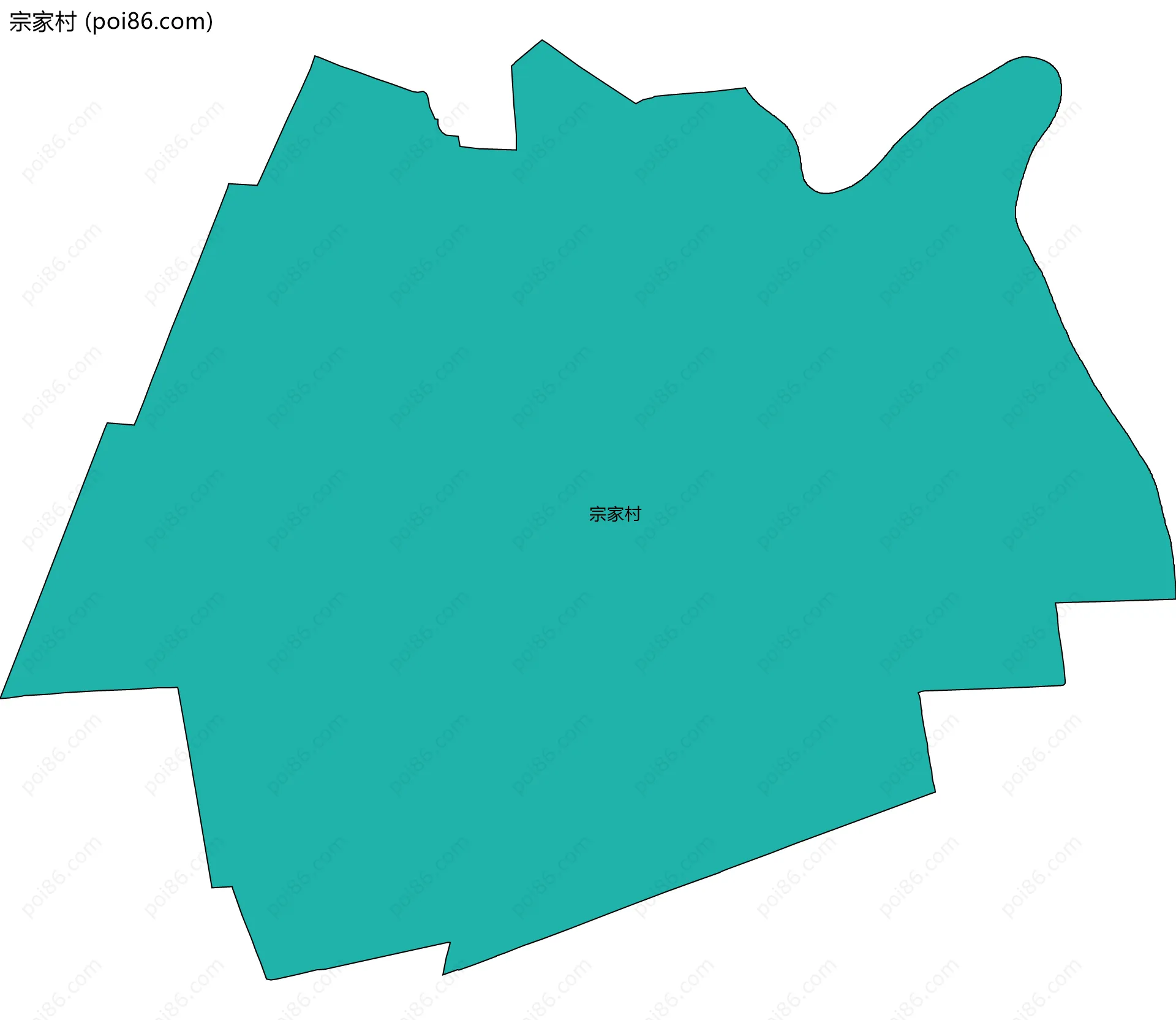 宗家村边界地图