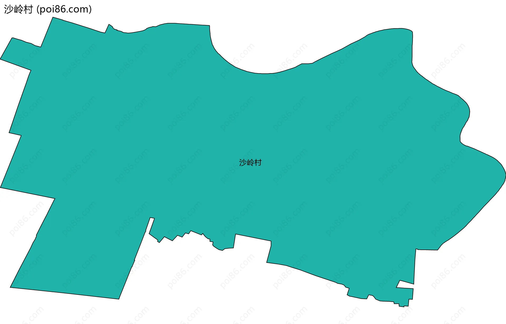 沙岭村边界地图