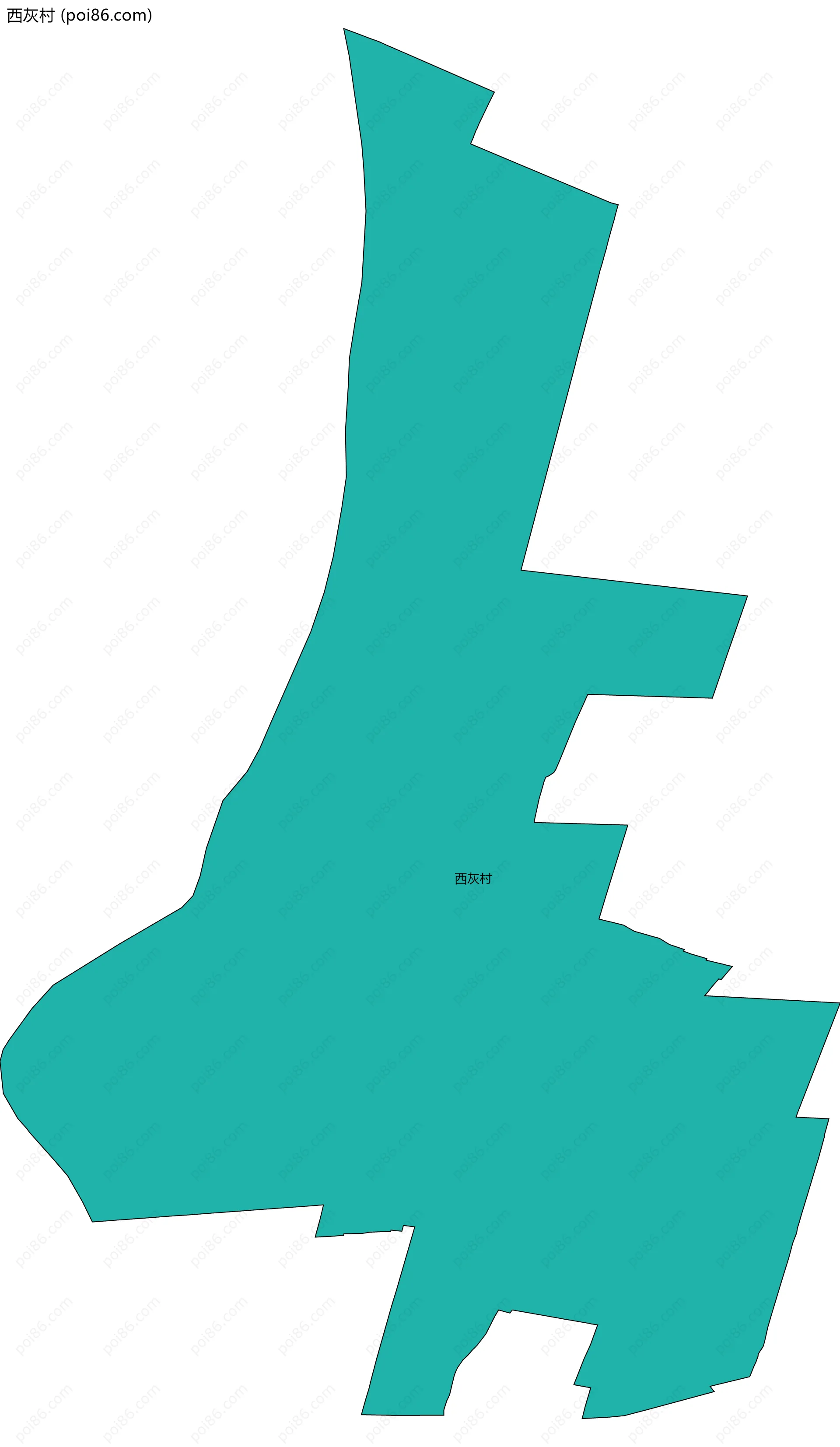 西灰村边界地图