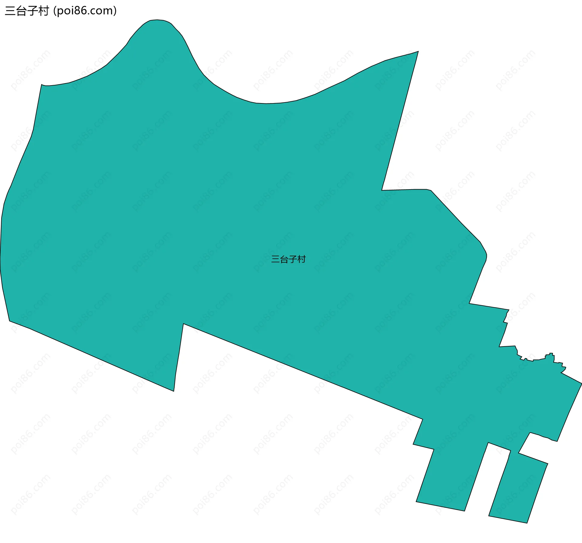 三台子村边界地图