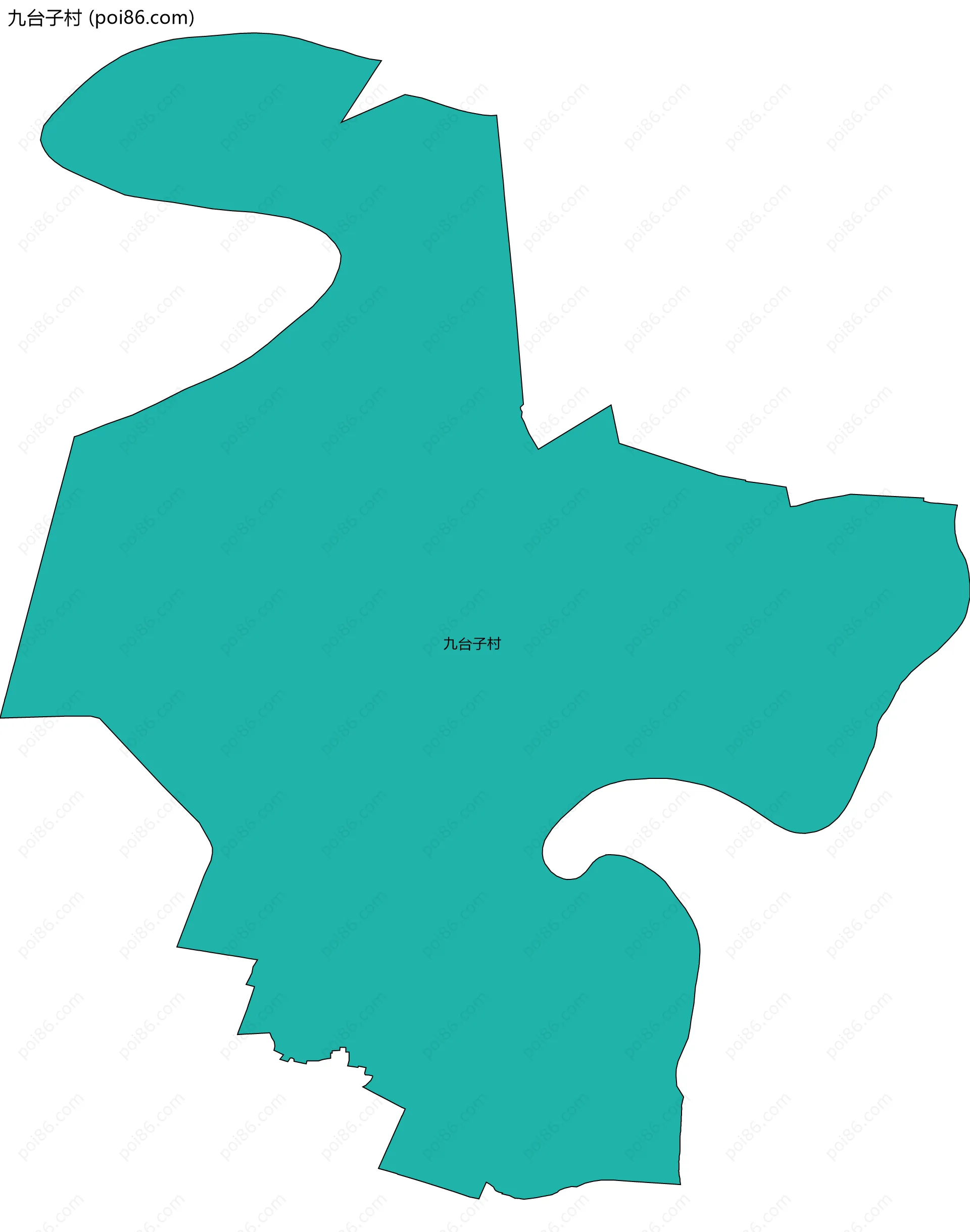 九台子村边界地图