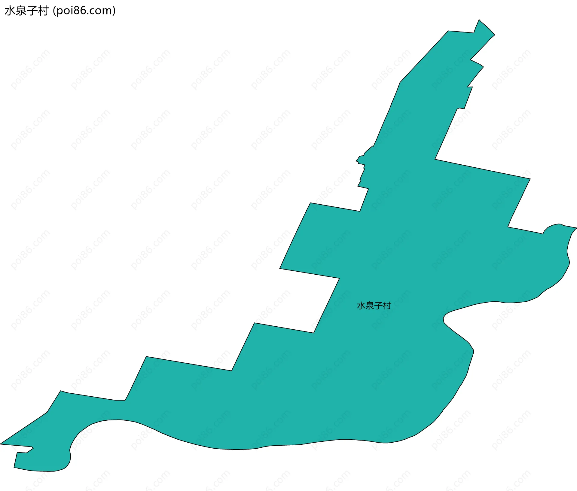 水泉子村边界地图