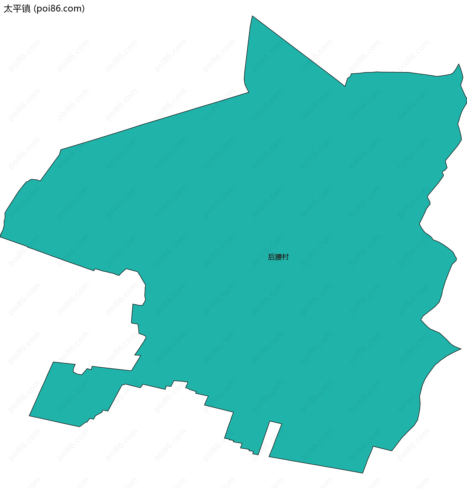 太平镇边界地图(五级行政区划)