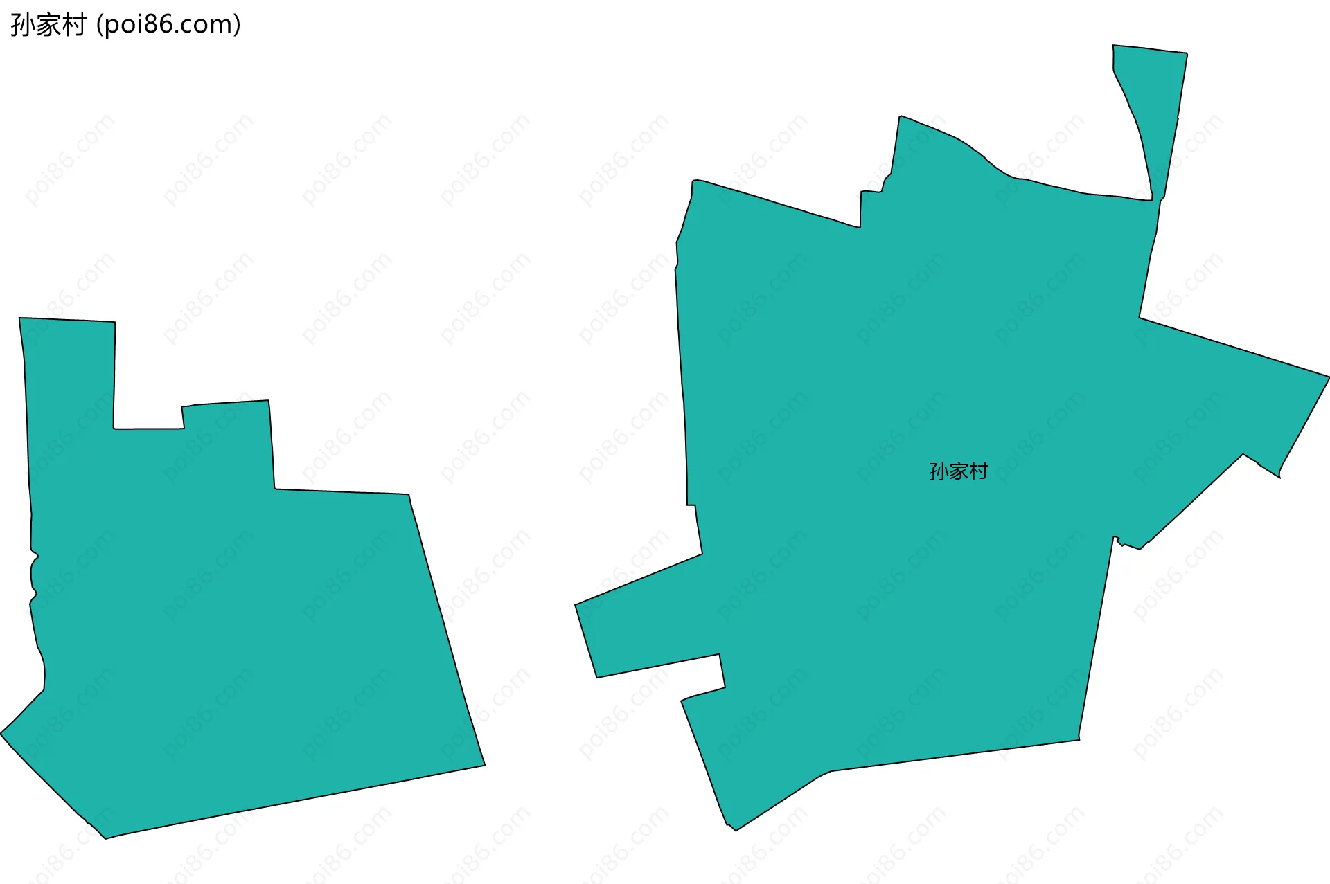 孙家村边界地图