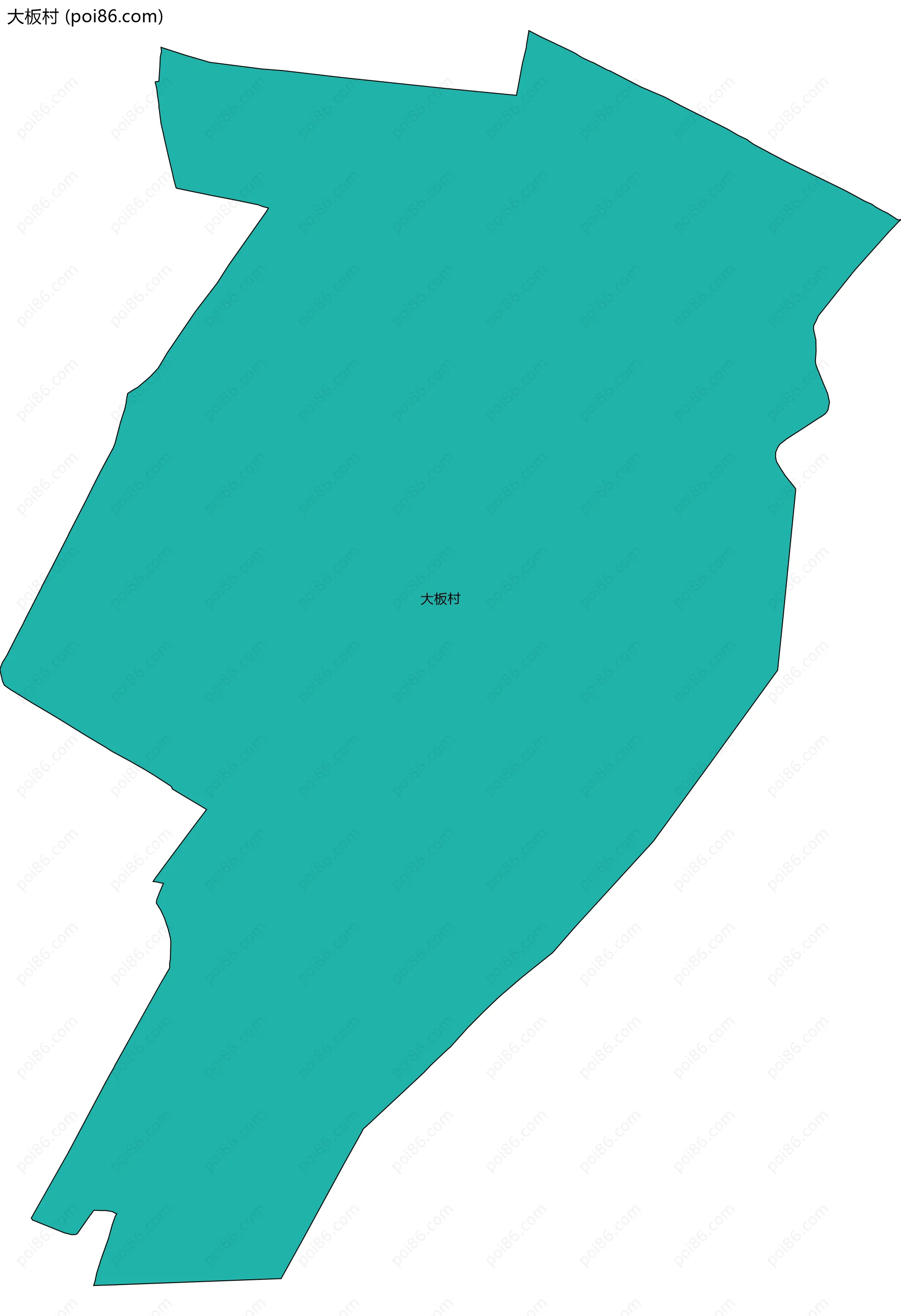 大板村边界地图