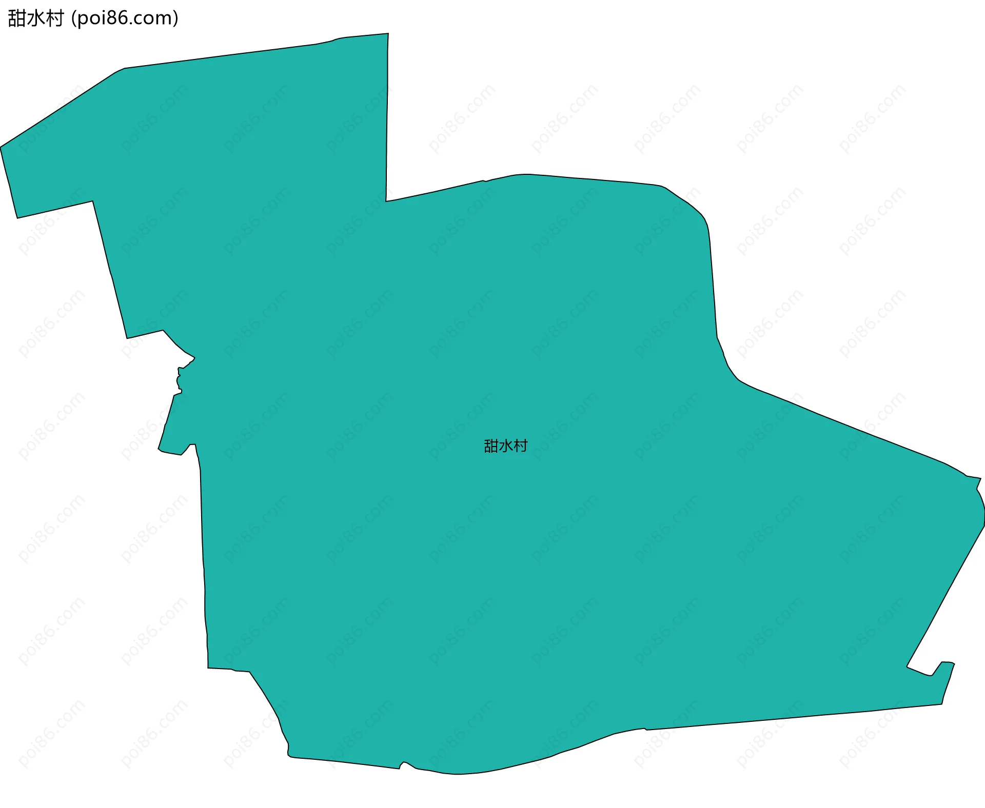 甜水村边界地图