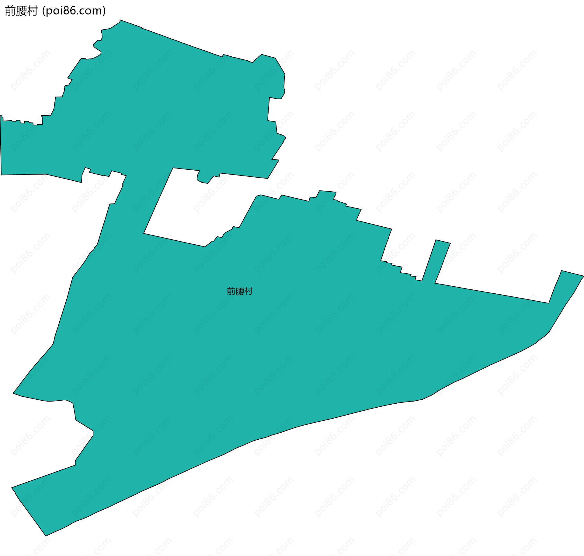 前腰村边界地图