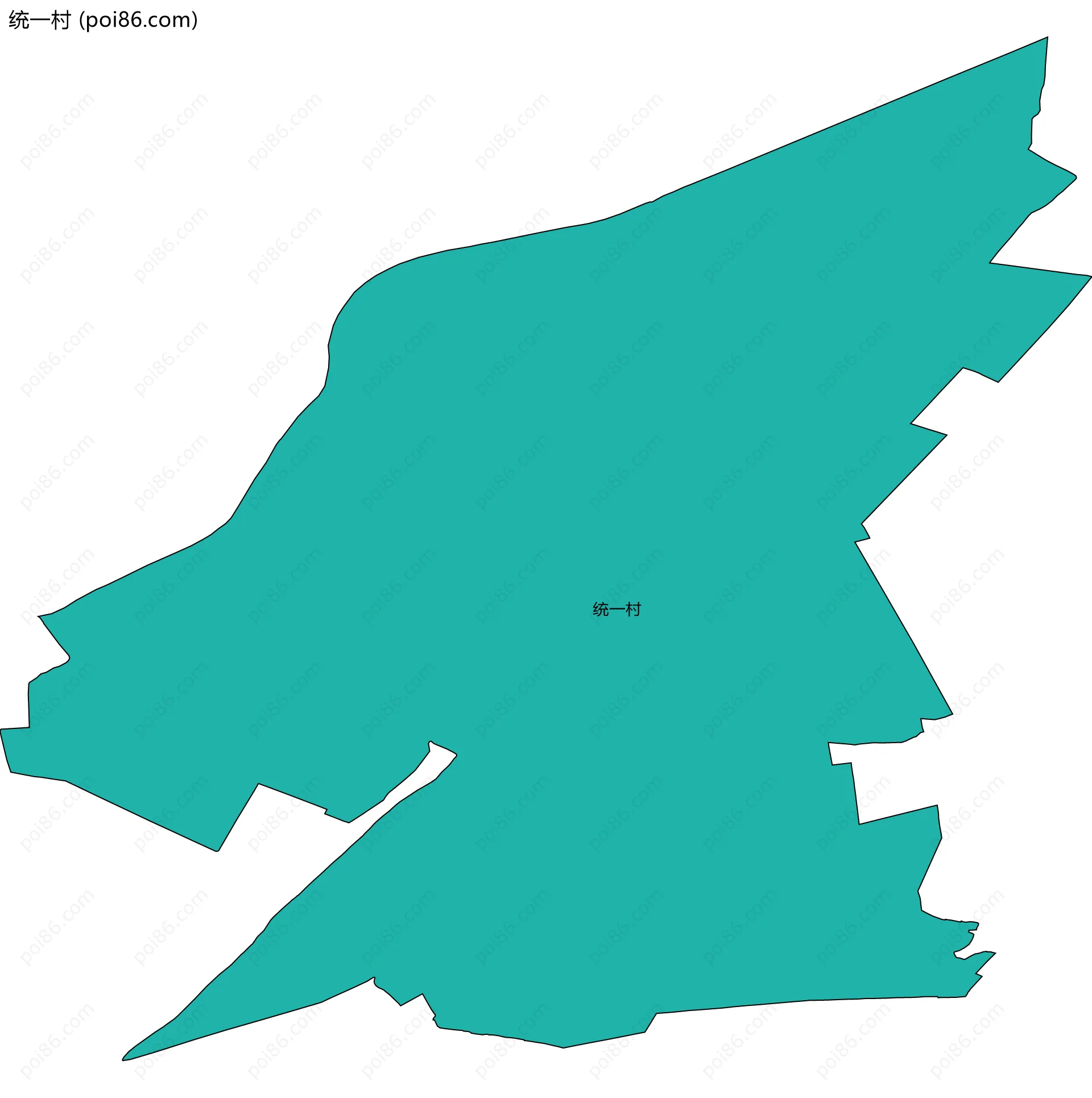 统一村边界地图