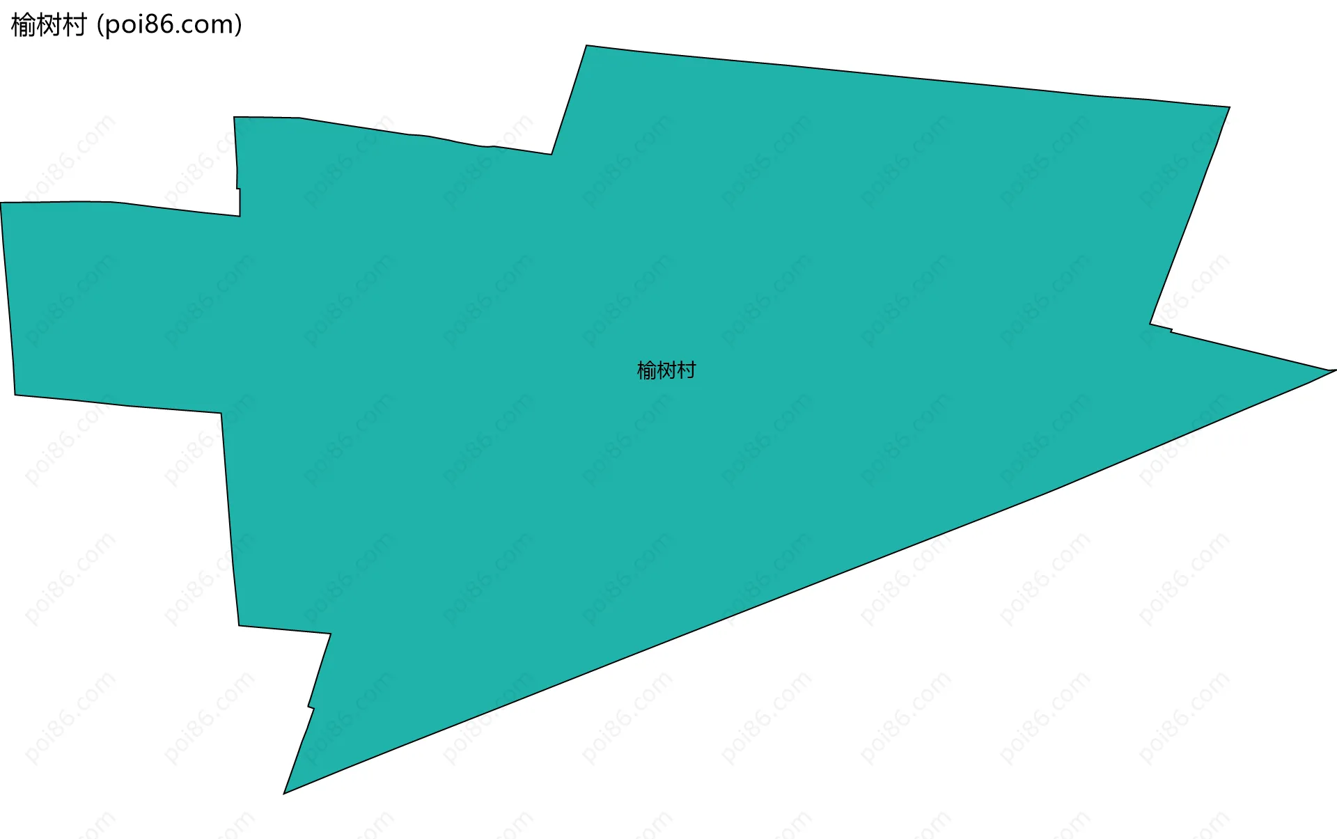 榆树村边界地图