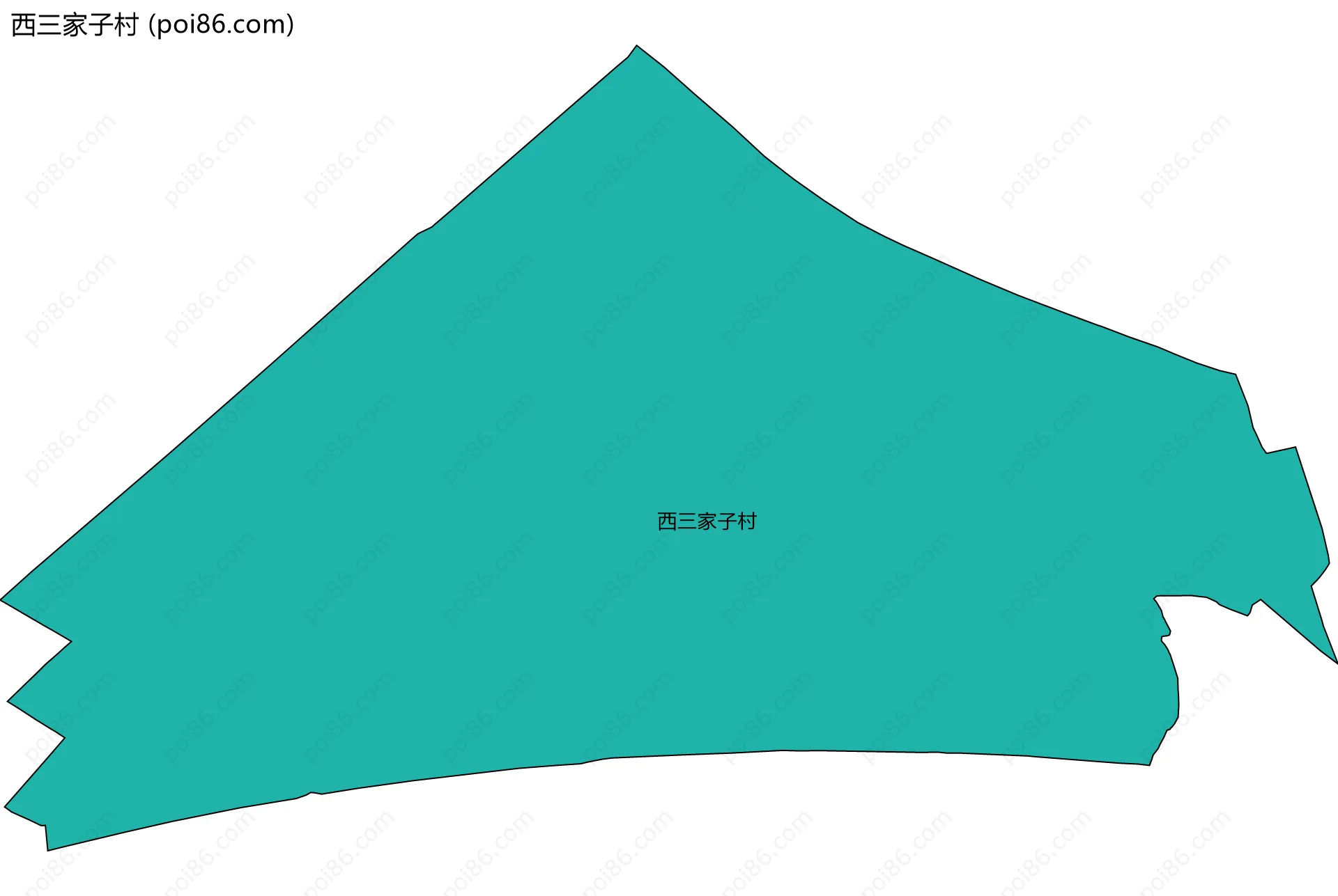 西三家子村边界地图
